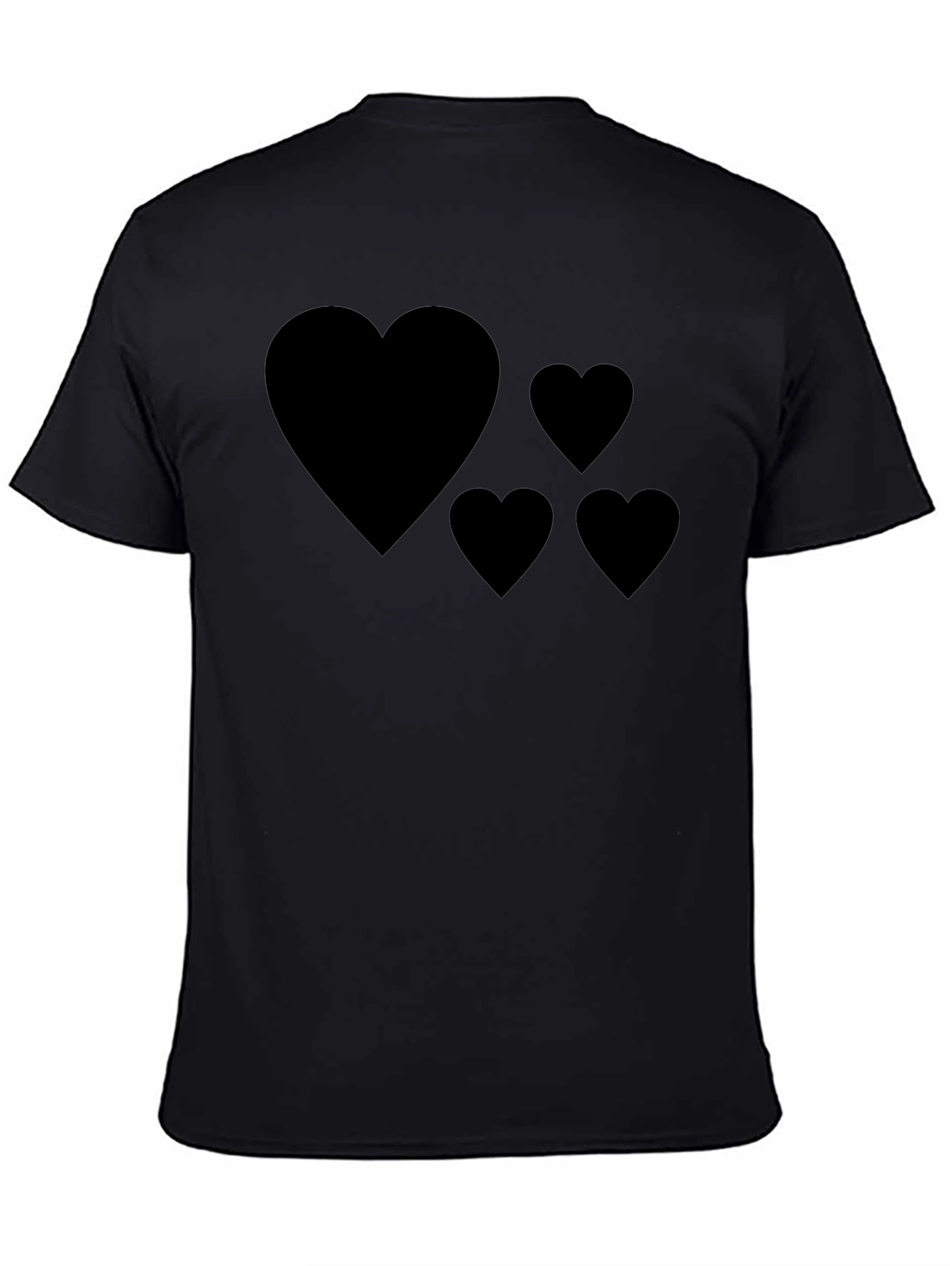 Black Heart Graphic Tee - Mens Casual T-Shirt