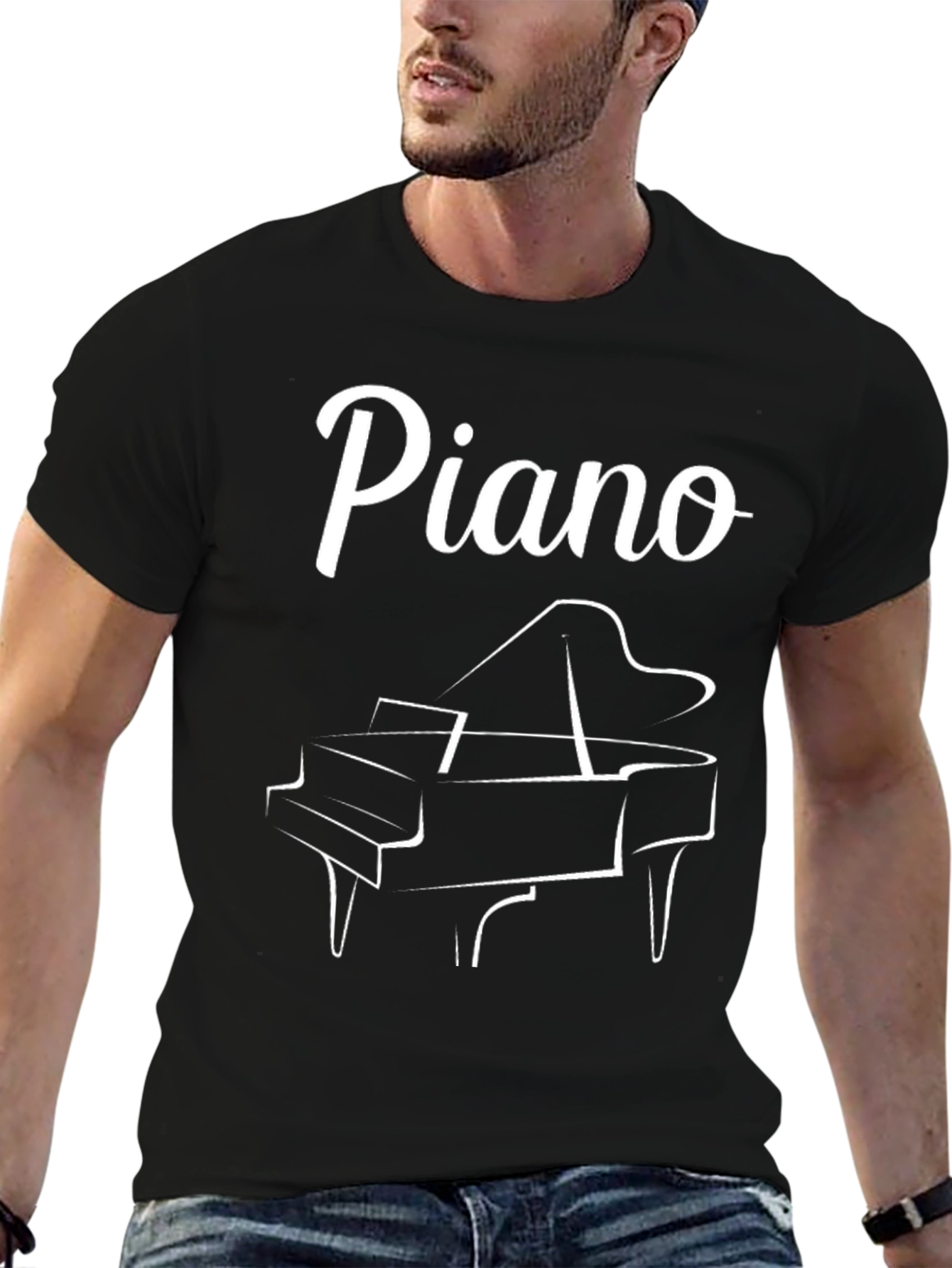 Piano Graphic Tee - Musician Gift