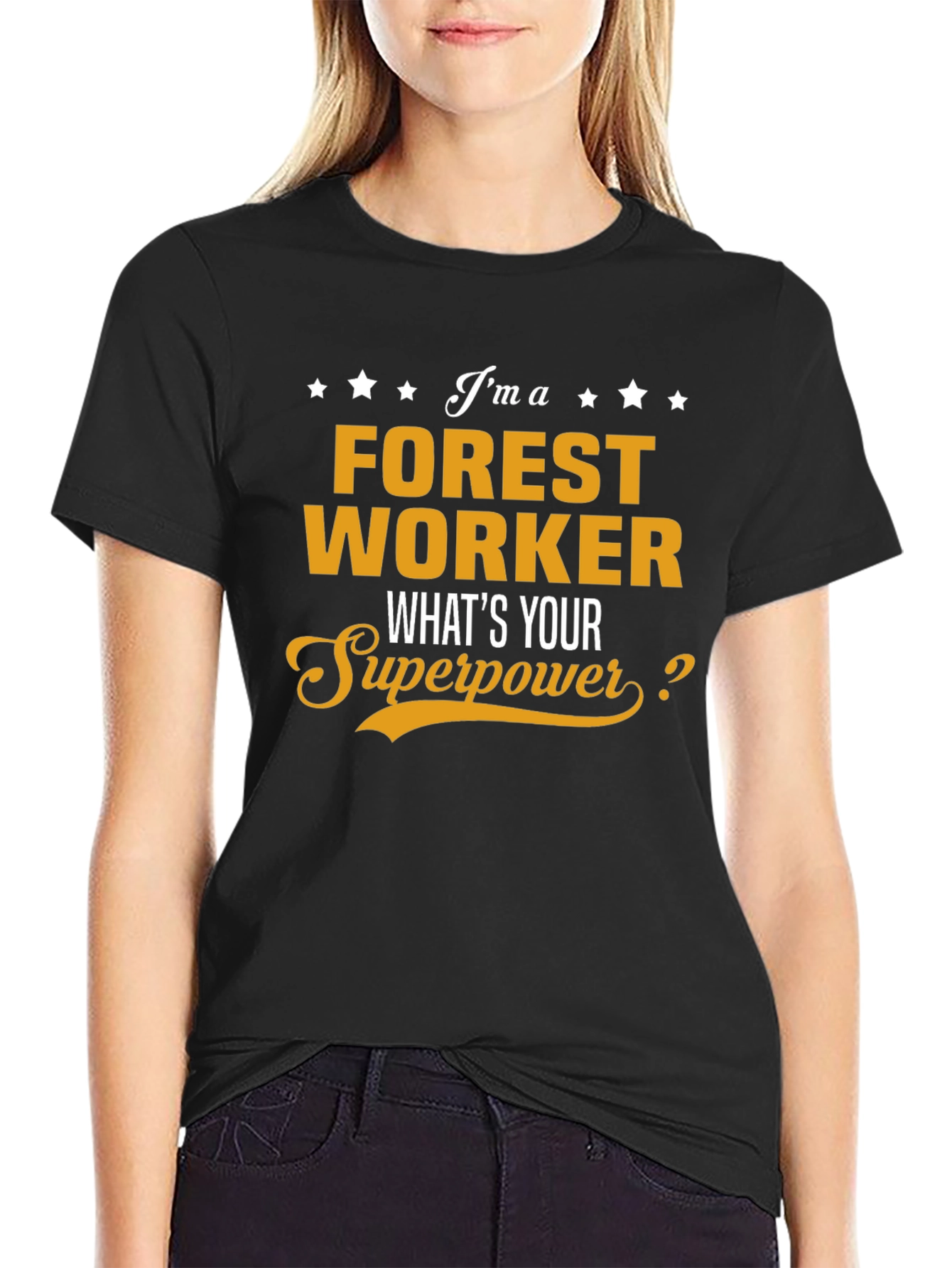 Forest Worker Superpower T-Shirt - Black