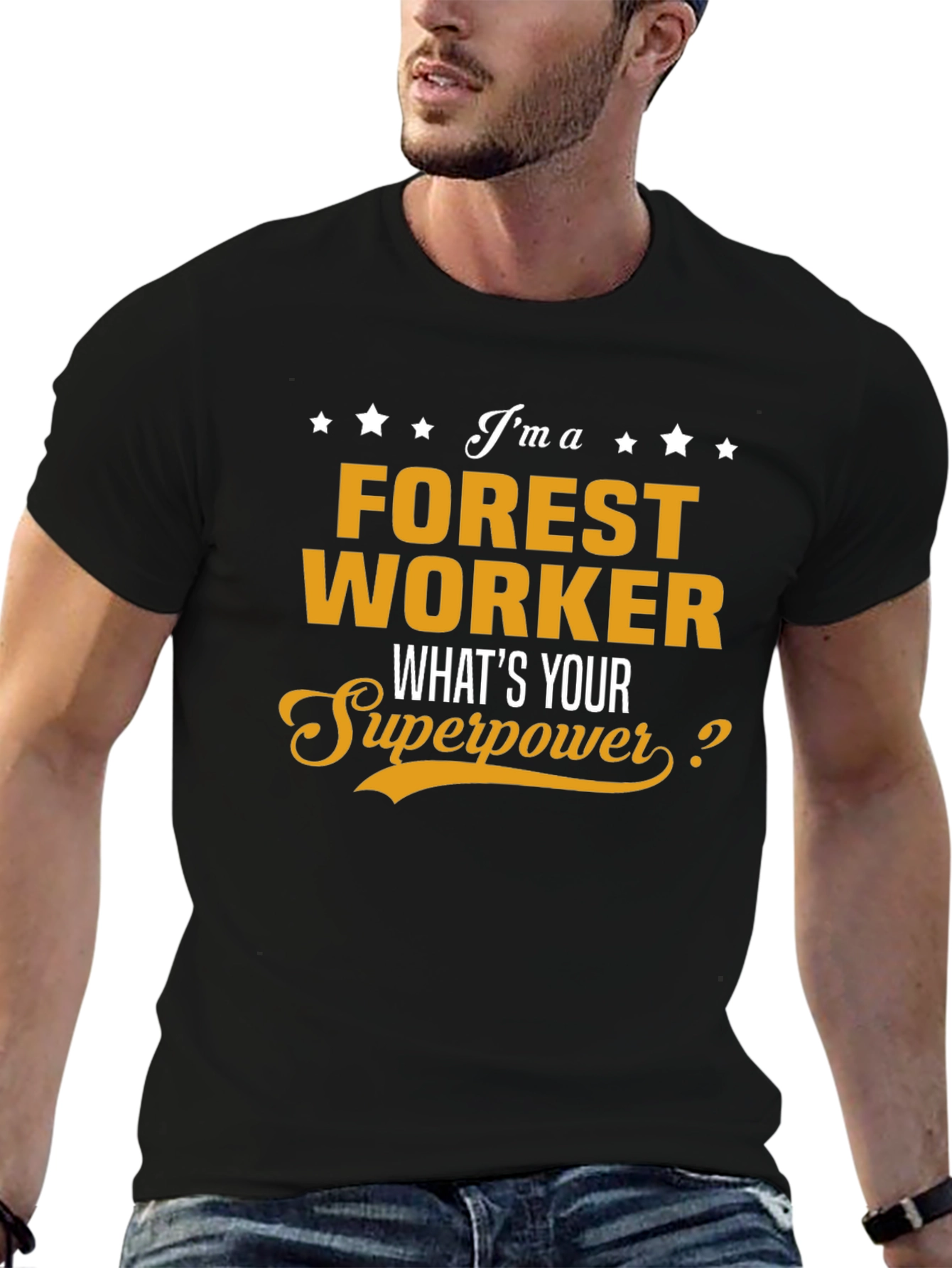 Forest Worker Superpower T-Shirt - Black