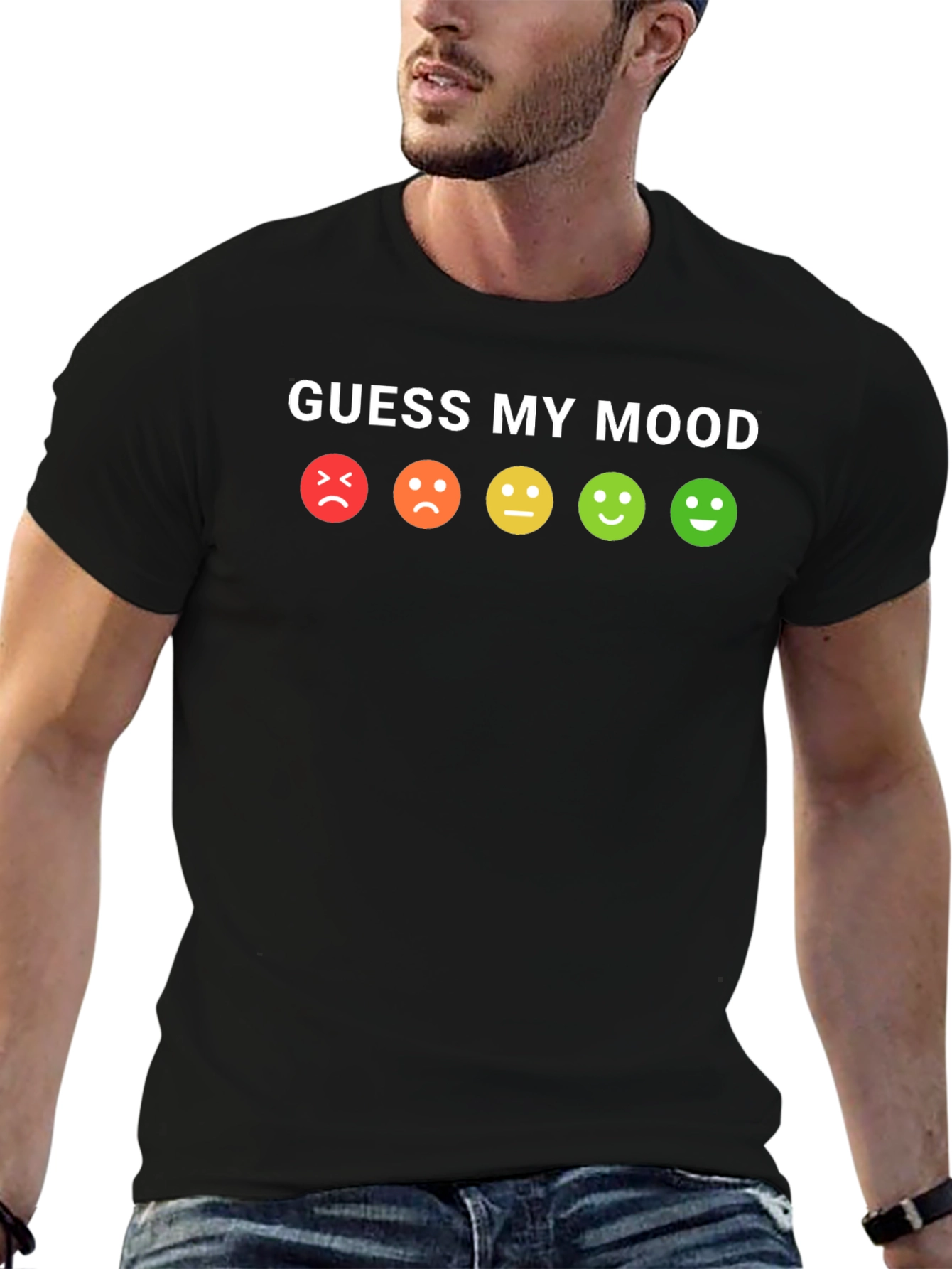 Guess My Mood T-Shirt - Fun Emoji Graphic Tee