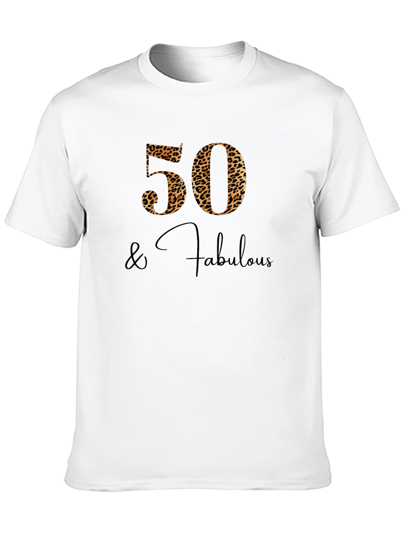 50 & Fabulous Leopard Print Tee