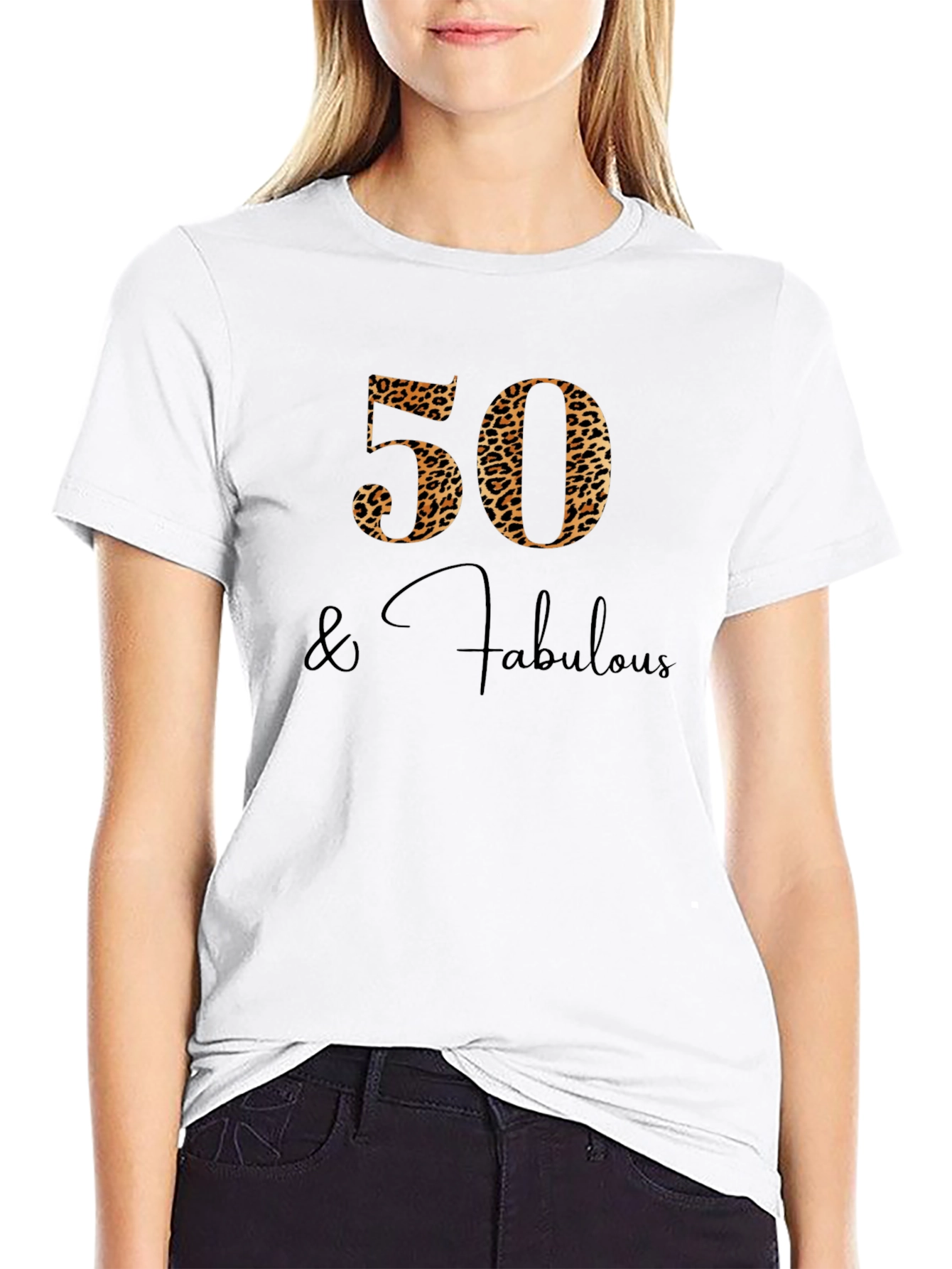 50 & Fabulous Leopard Print Tee