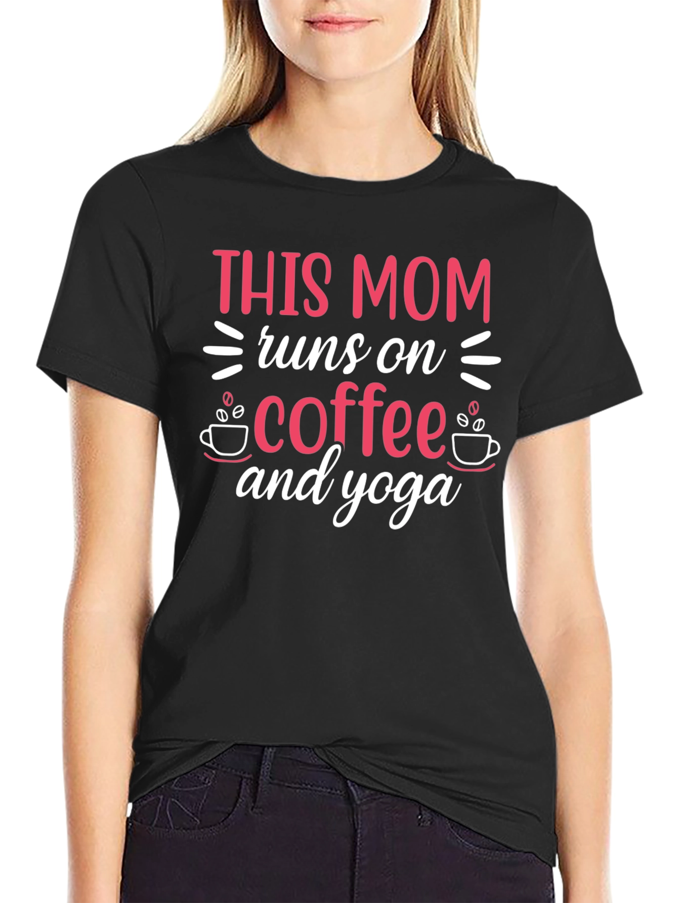 This Mom Runs on Coffee & Yoga T-Shirt