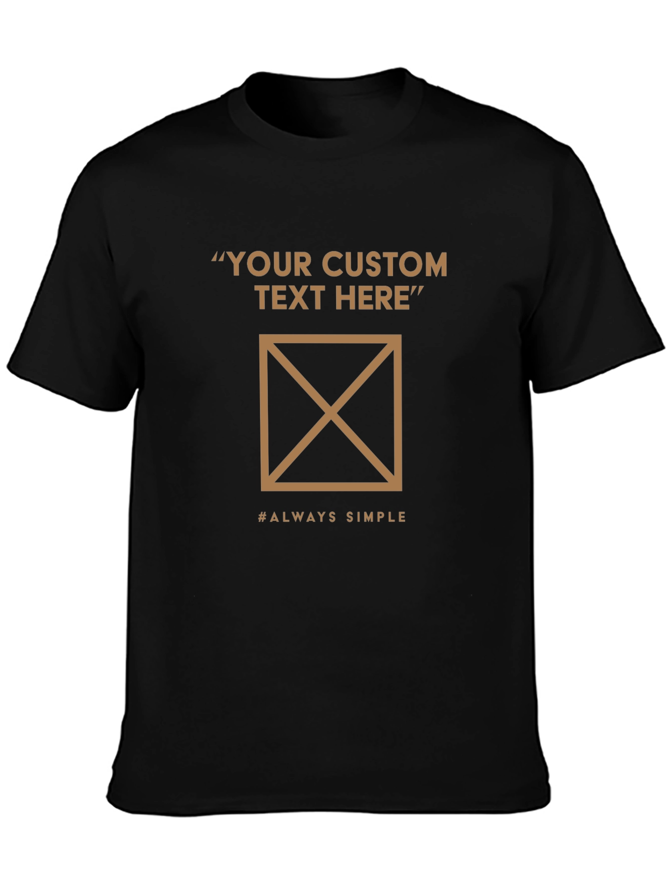 Customizable Black T-Shirt - Minimalist Design