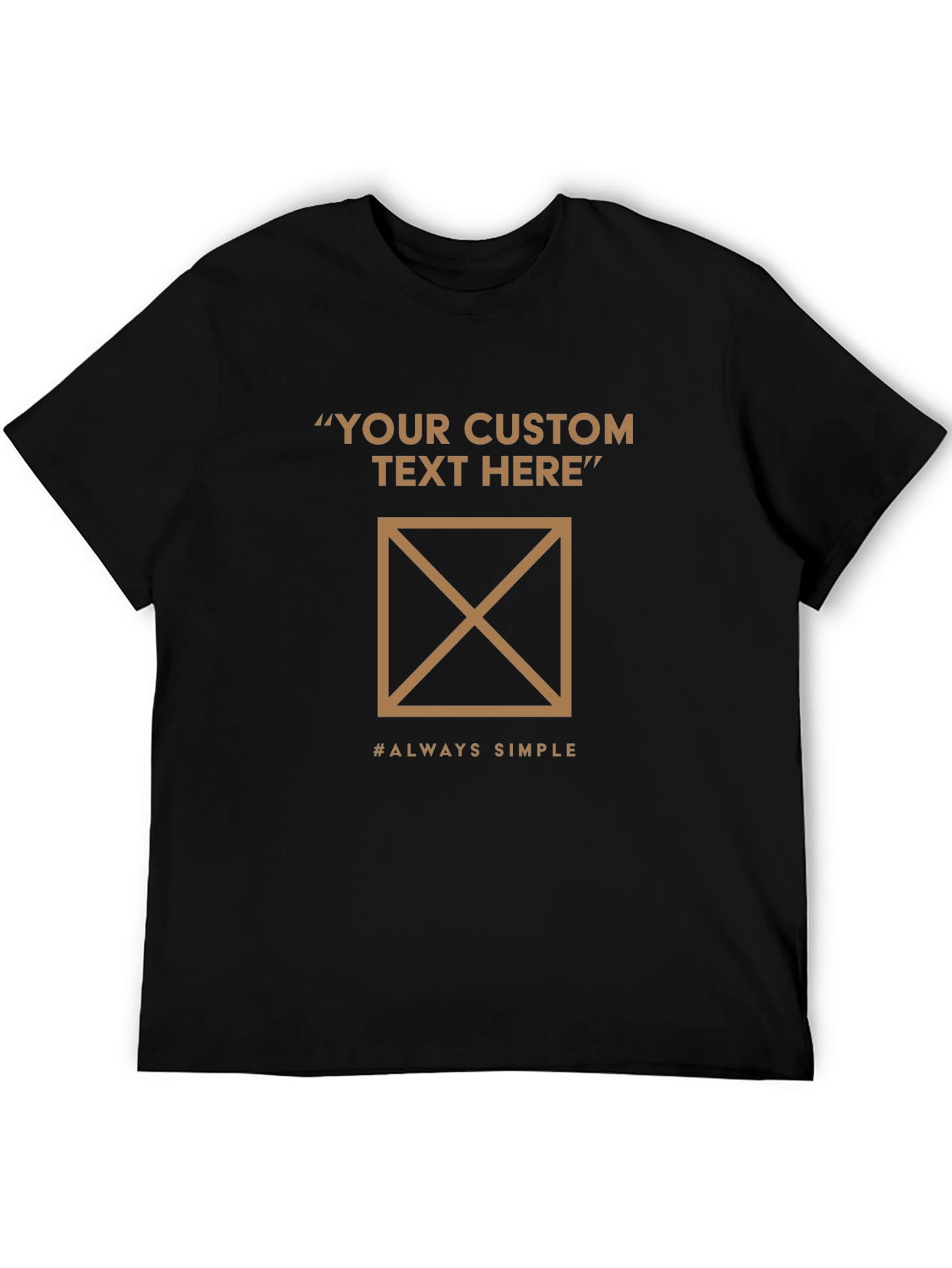 Customizable Black T-Shirt - Minimalist Design