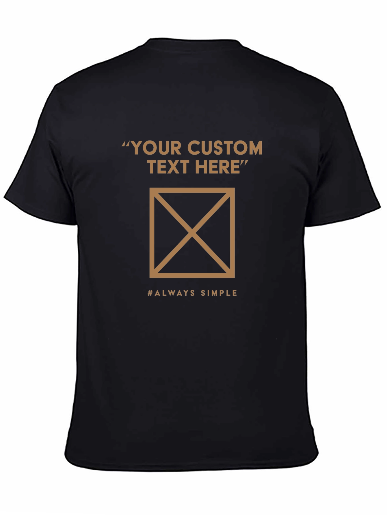 Customizable Black T-Shirt - Minimalist Design