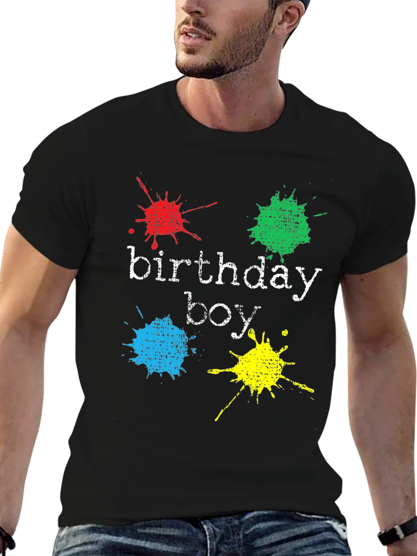 Birthday Boy Splatter T-Shirt - Fun Party Apparel