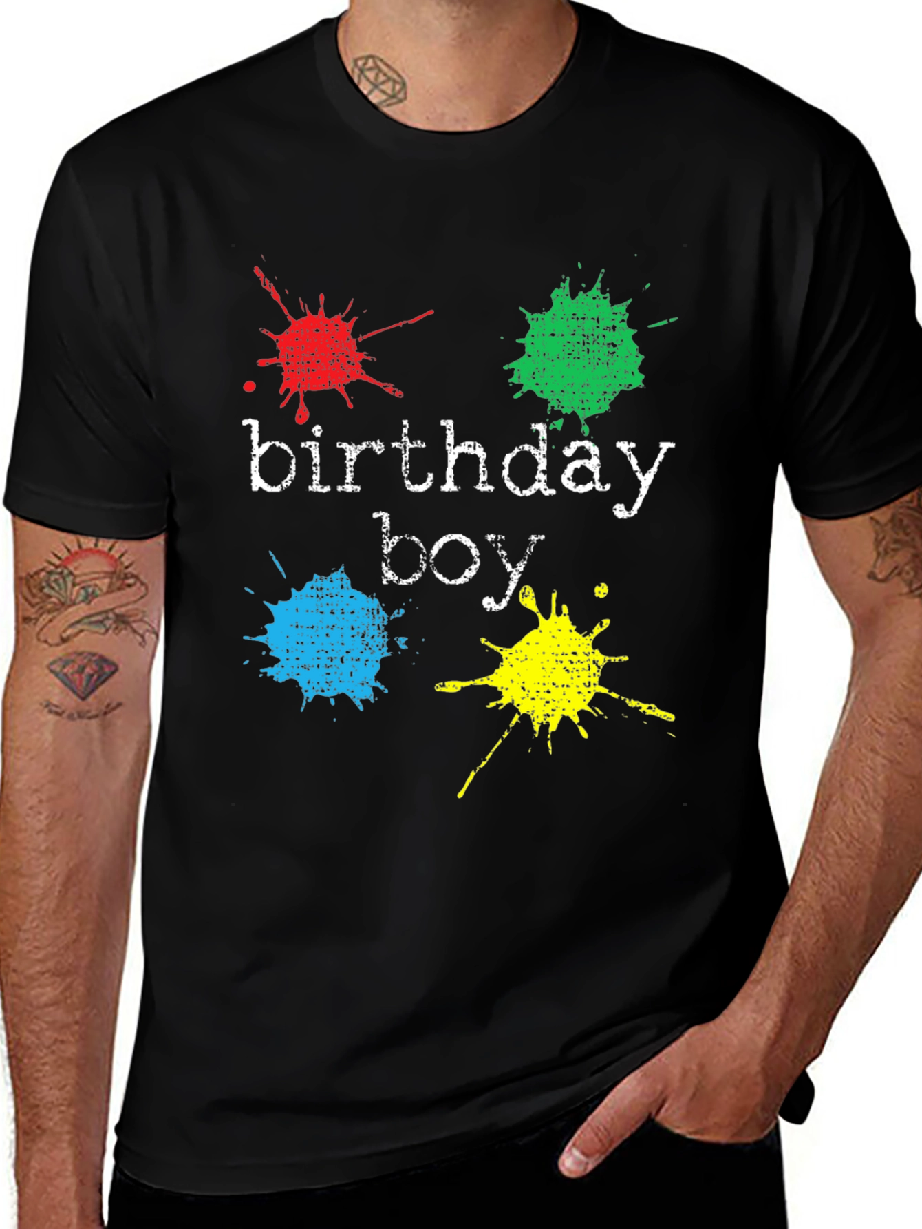 Birthday Boy Splatter T-Shirt - Fun Party Apparel
