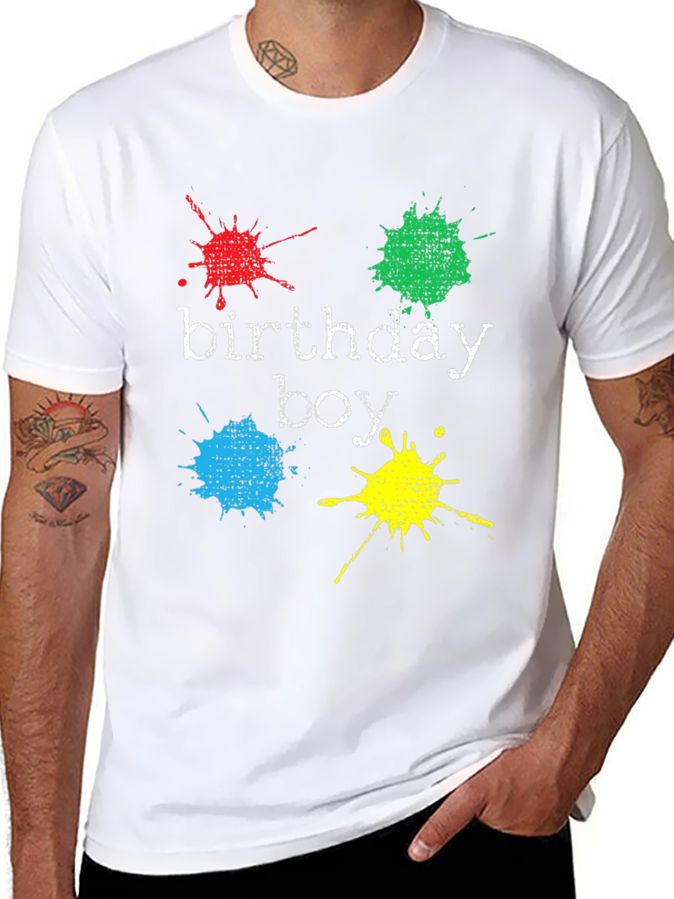 Birthday Boy Splatter T-Shirt - Fun Party Apparel
