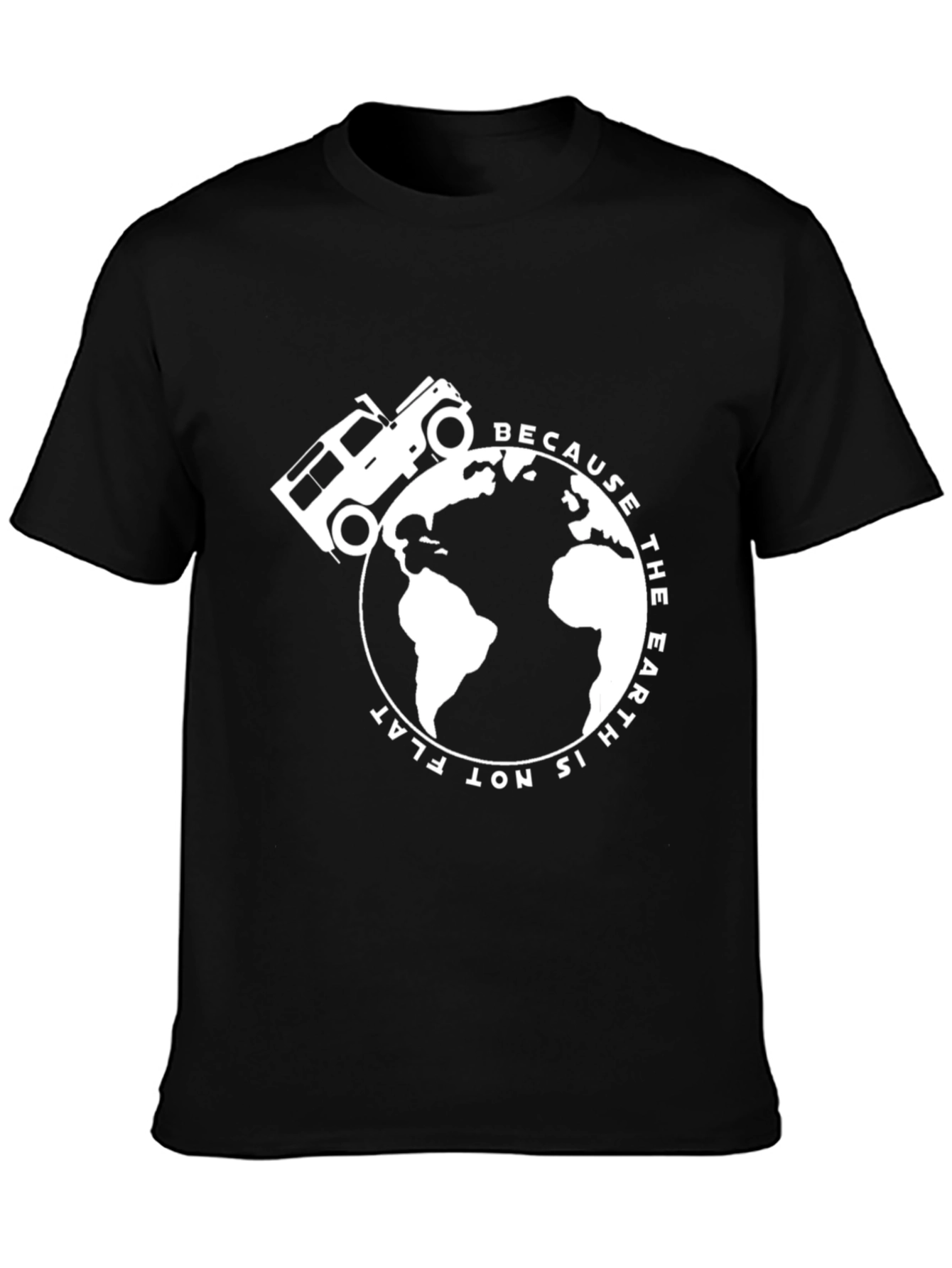 Round Earth Tee: Globe & 4x4 Design