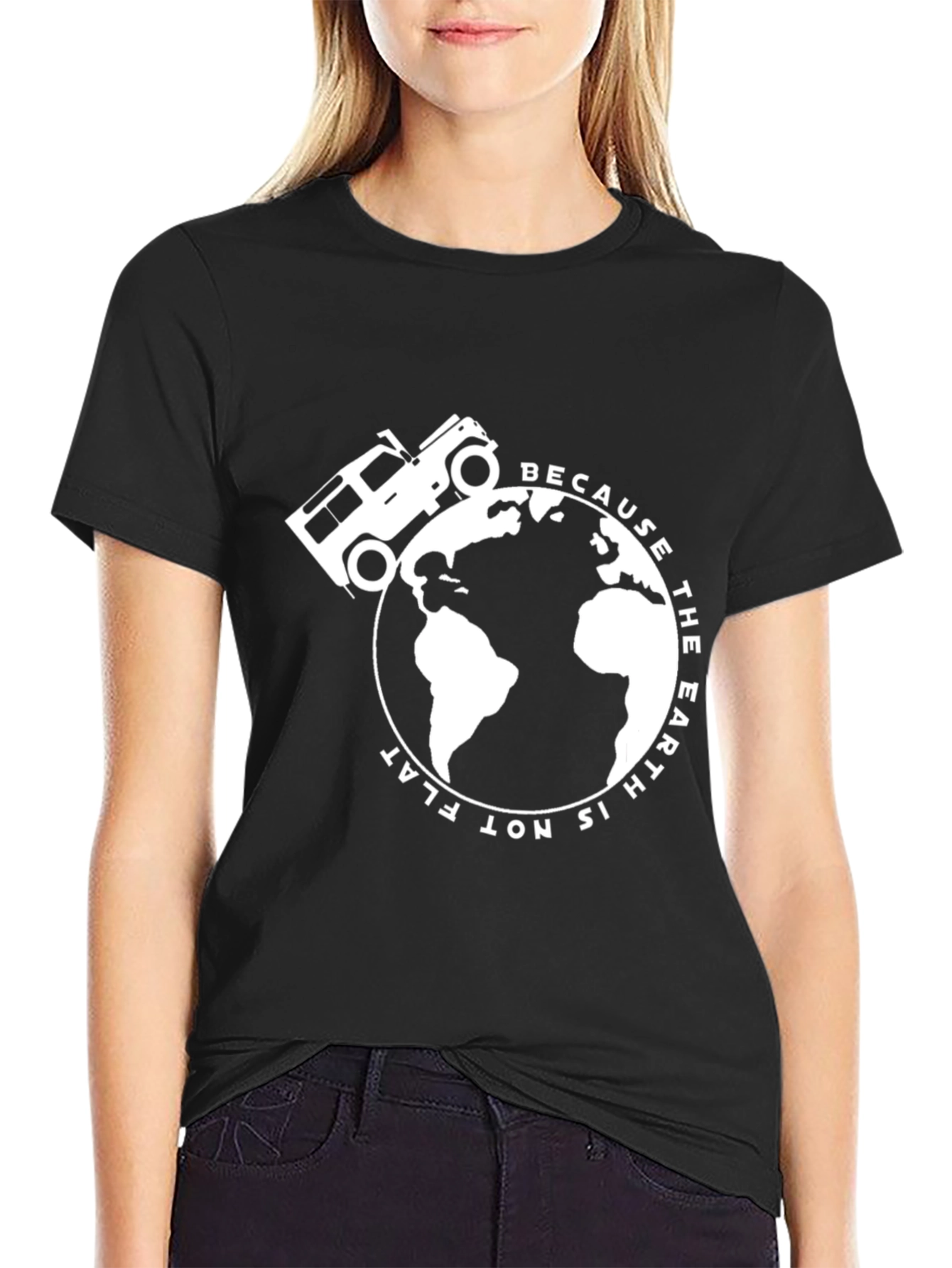 Round Earth Tee: Globe & 4x4 Design