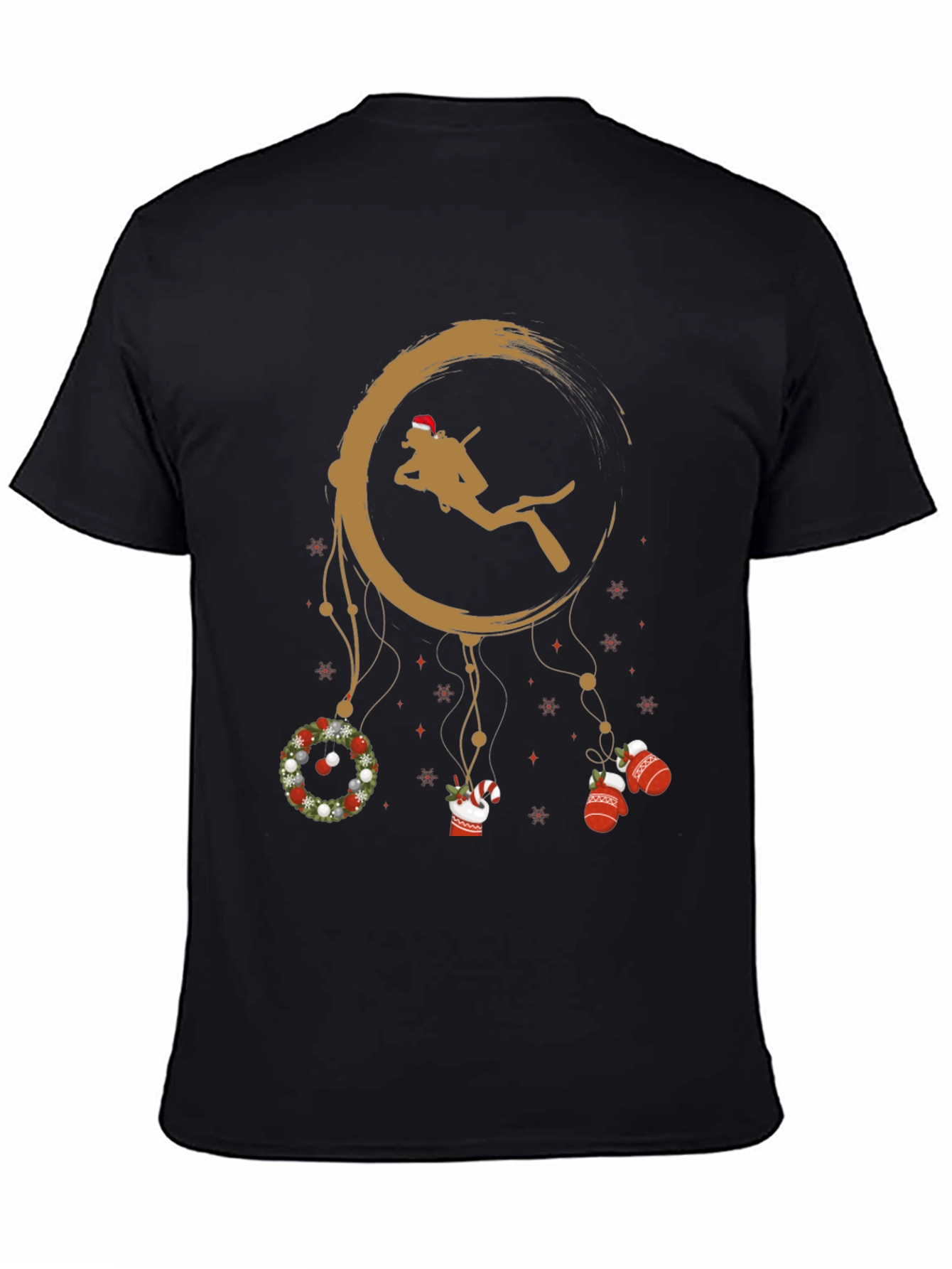 Holiday Scuba Diver Black T-Shirt