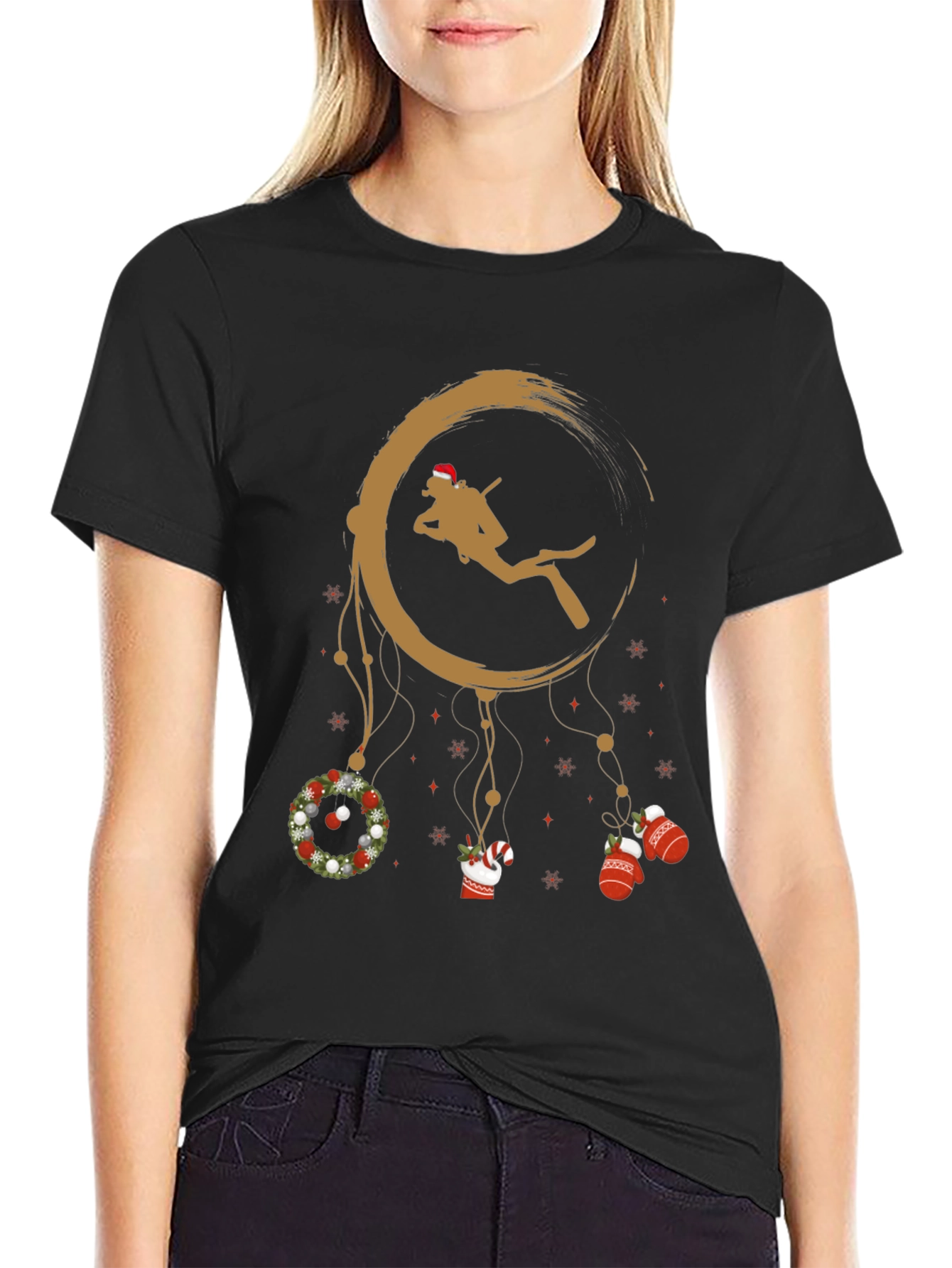 Holiday Scuba Diver Black T-Shirt