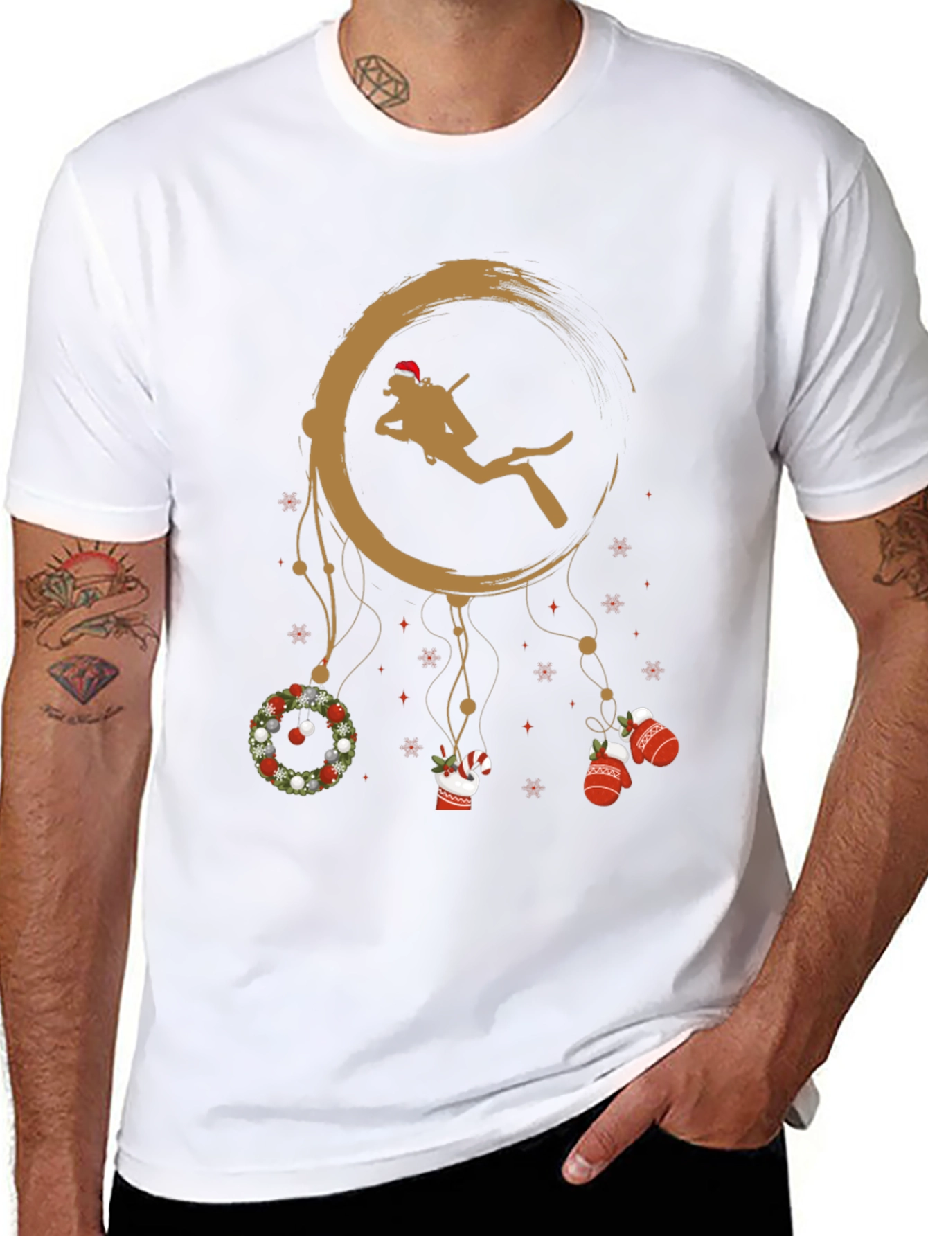 Holiday Scuba Diver Black T-Shirt