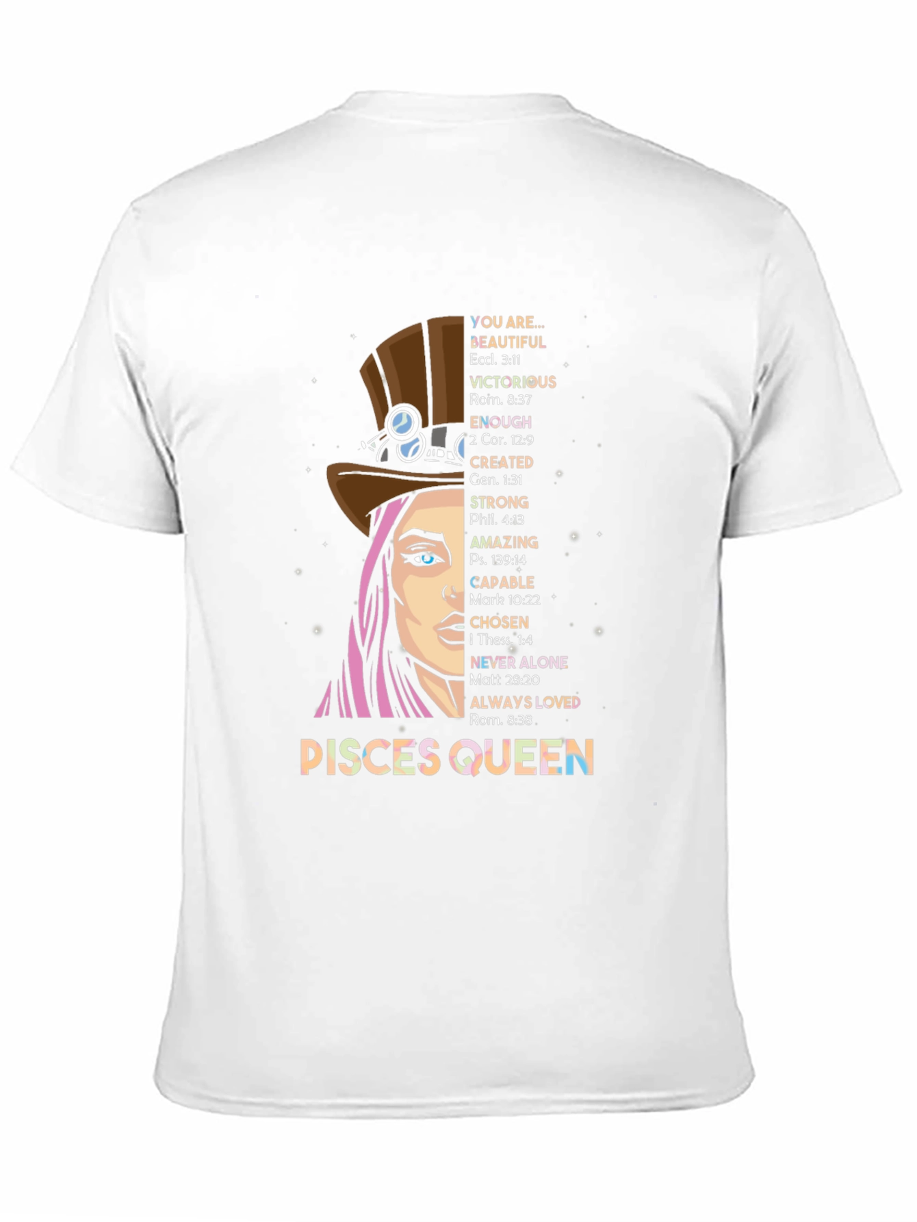 Pisces Queen Graphic T-Shirt - Zodiac Sign Tee