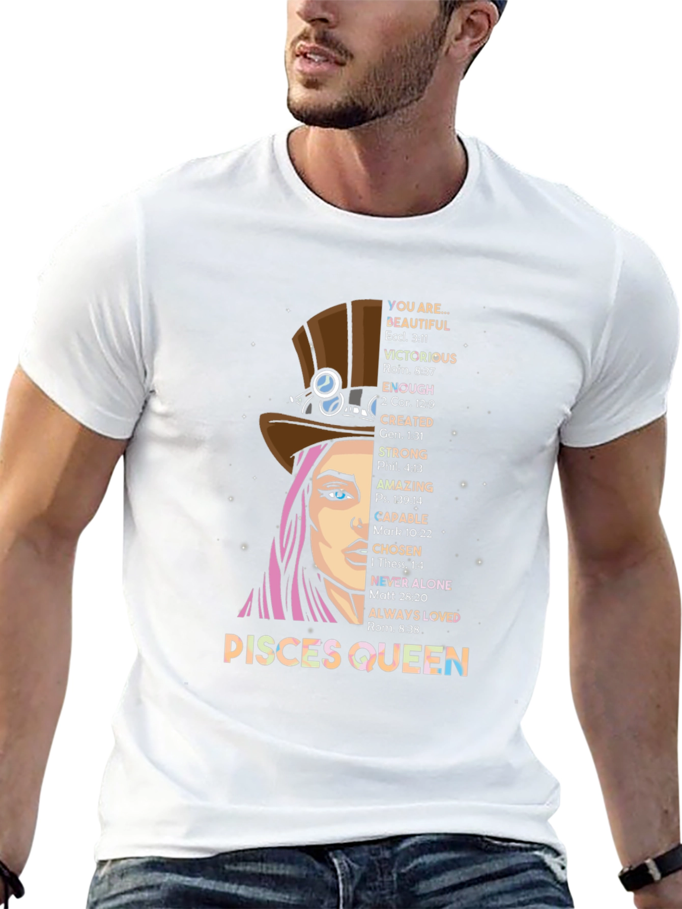 Pisces Queen Graphic T-Shirt - Zodiac Sign Tee