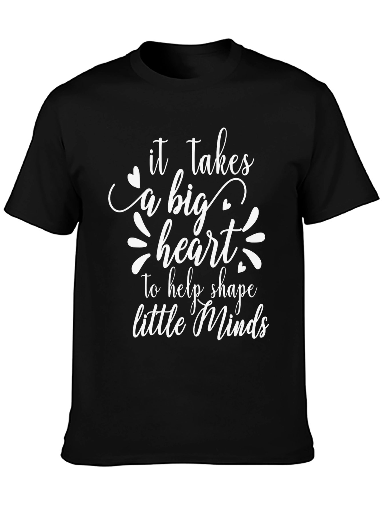 Big Heart Teacher T-Shirt - Black