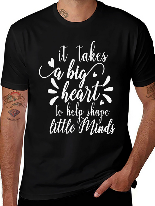 Big Heart Teacher T-Shirt - Black