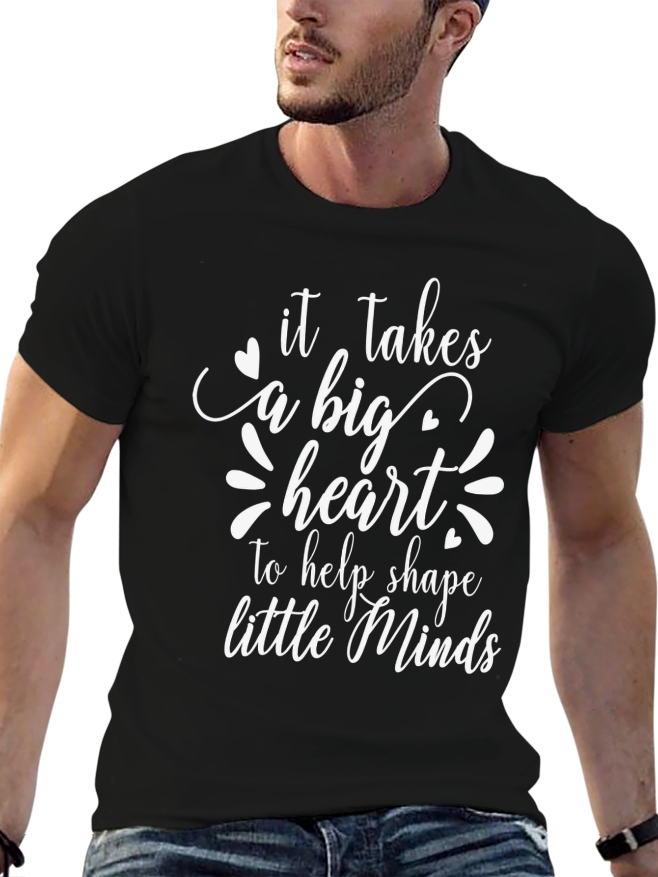 Big Heart Teacher T-Shirt - Black