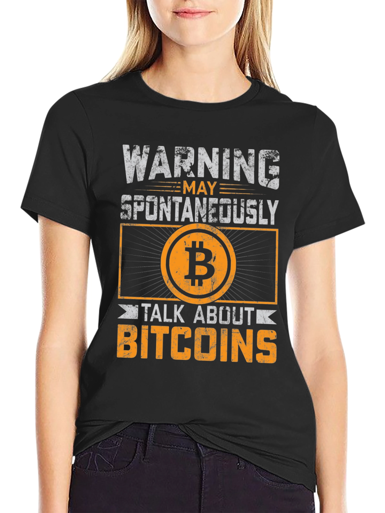 Warning: Spontaneously Talk About Bitcoins T-Shirt
