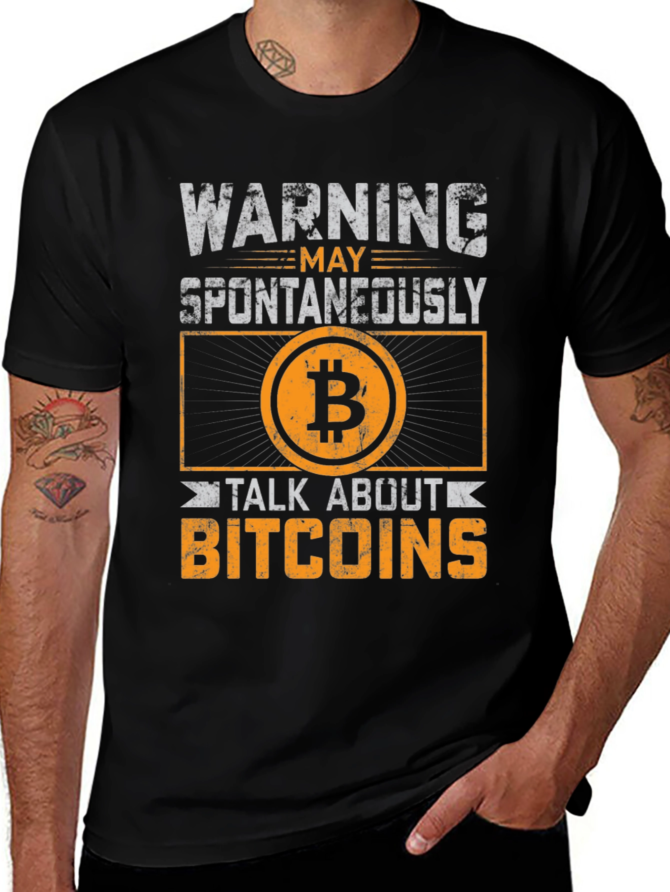 Warning: Spontaneously Talk About Bitcoins T-Shirt