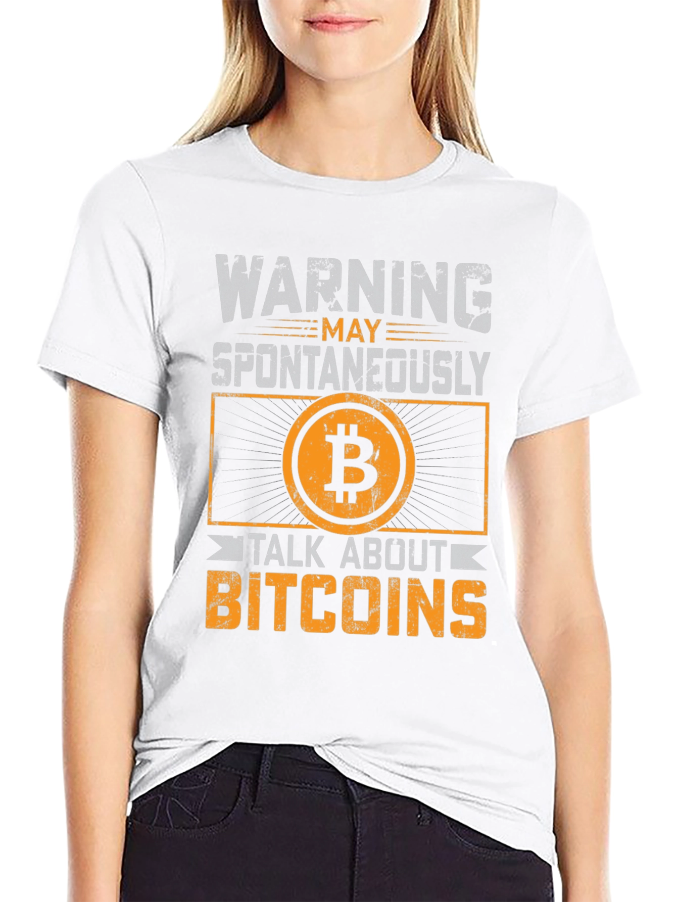 Warning: Spontaneously Talk About Bitcoins T-Shirt