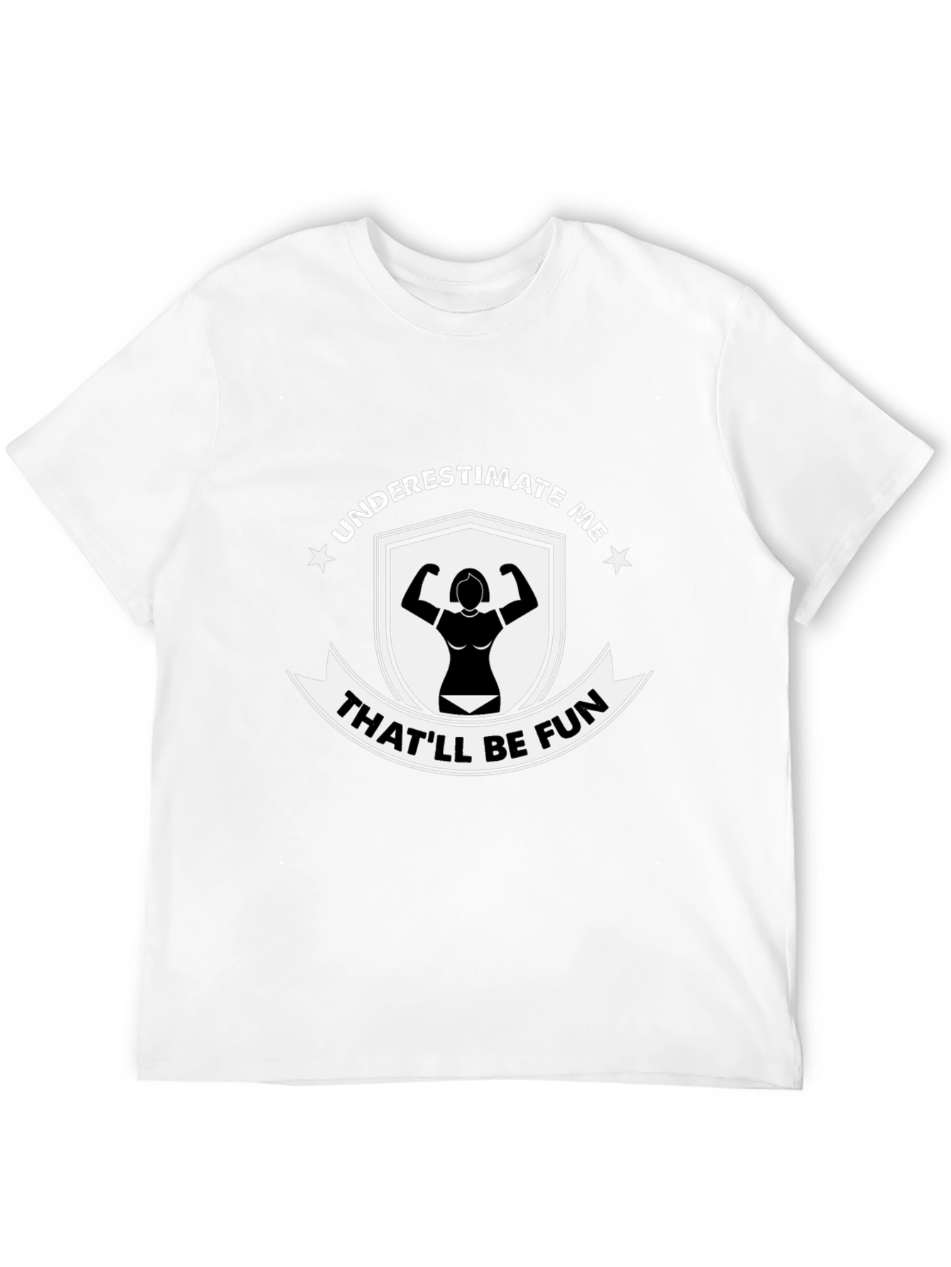 Underestimate Me Black Graphic Tee