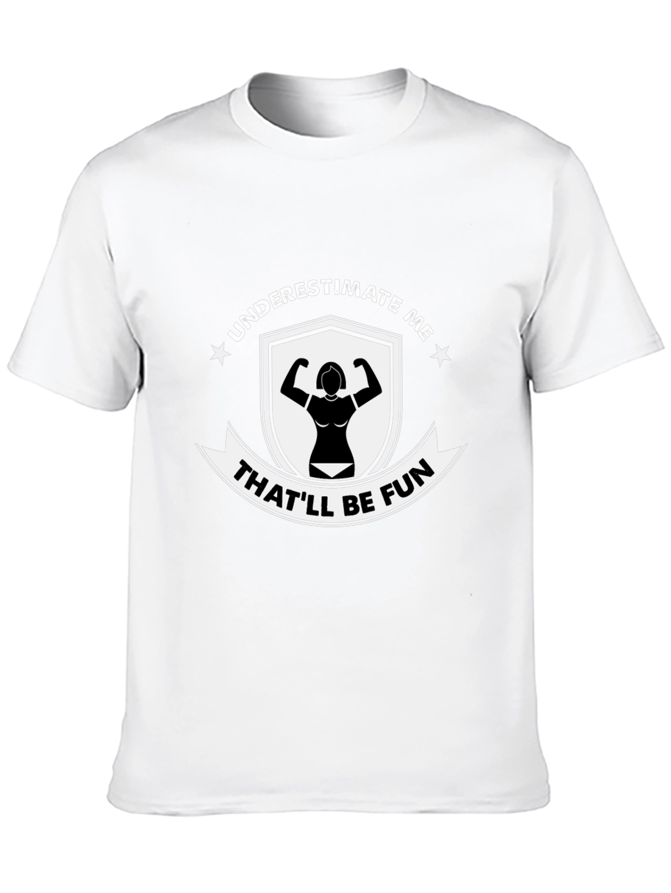 Underestimate Me Black Graphic Tee