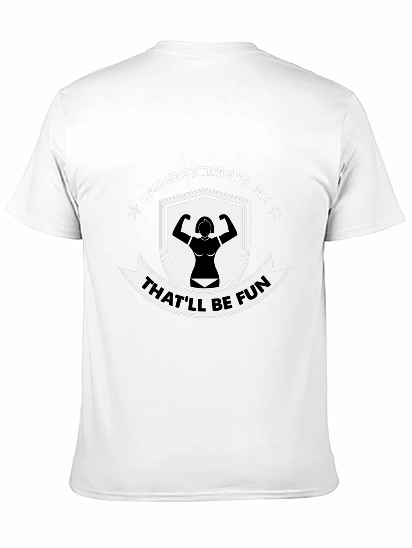 Underestimate Me Black Graphic Tee