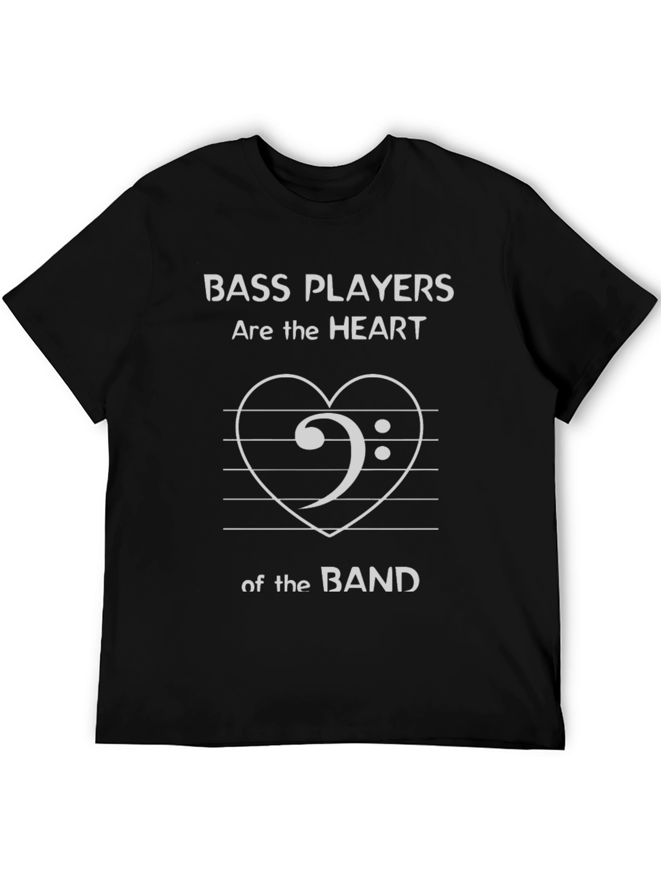 Bass Players Heart of the Band Black T-Shirt