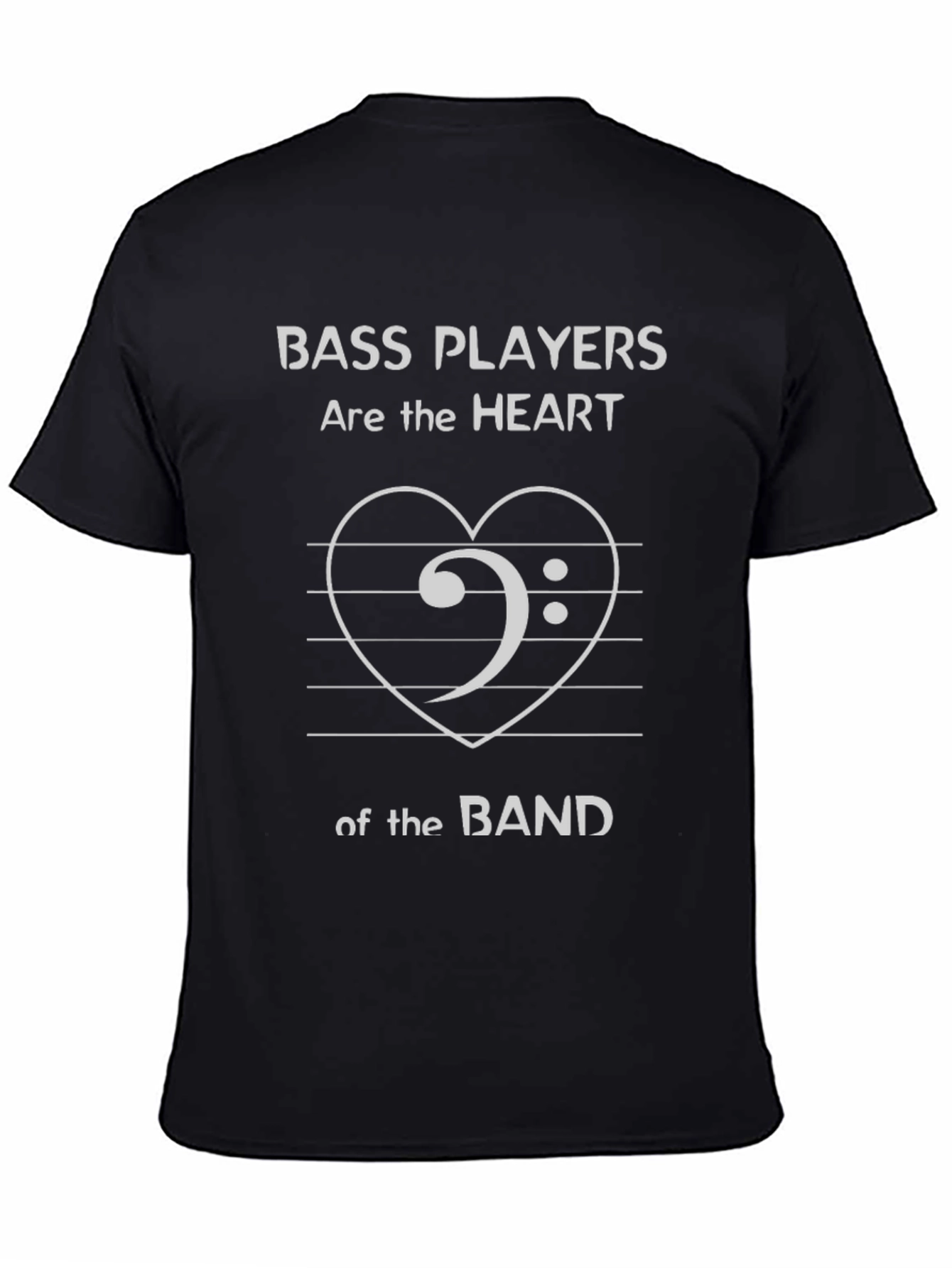 Bass Players Heart of the Band Black T-Shirt