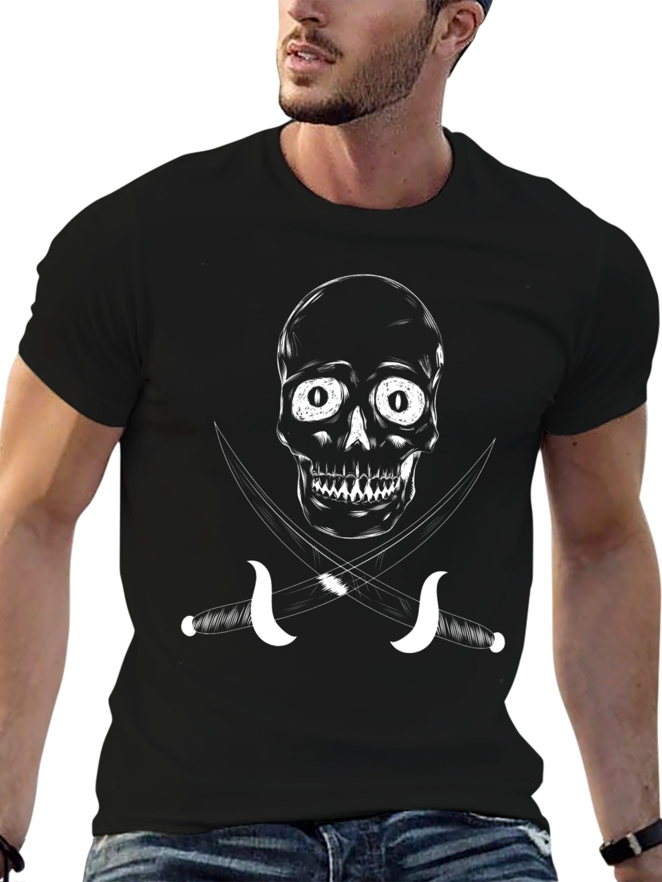 Skull & Crossed Swords Graphic Tee