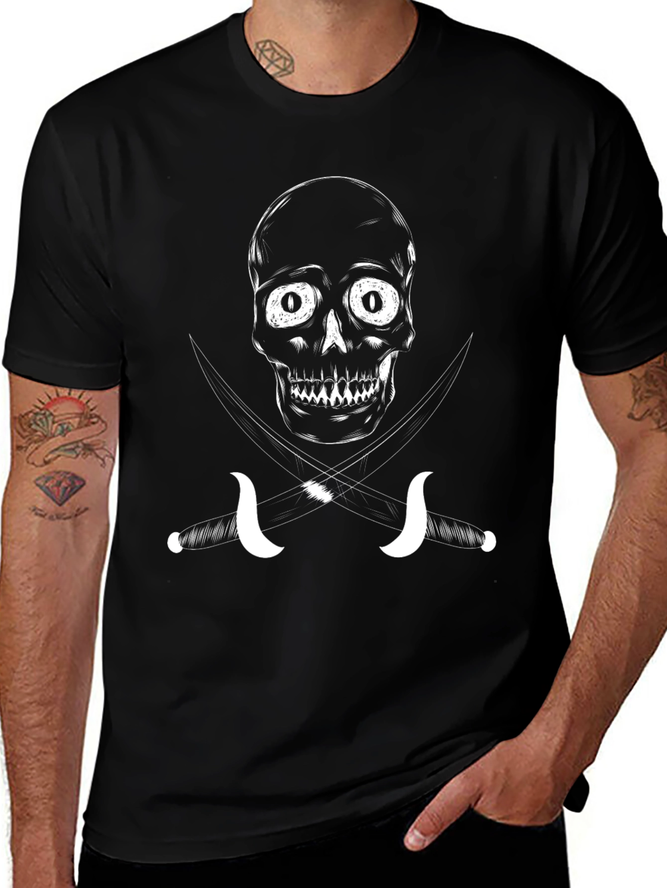 Skull & Crossed Swords Graphic Tee