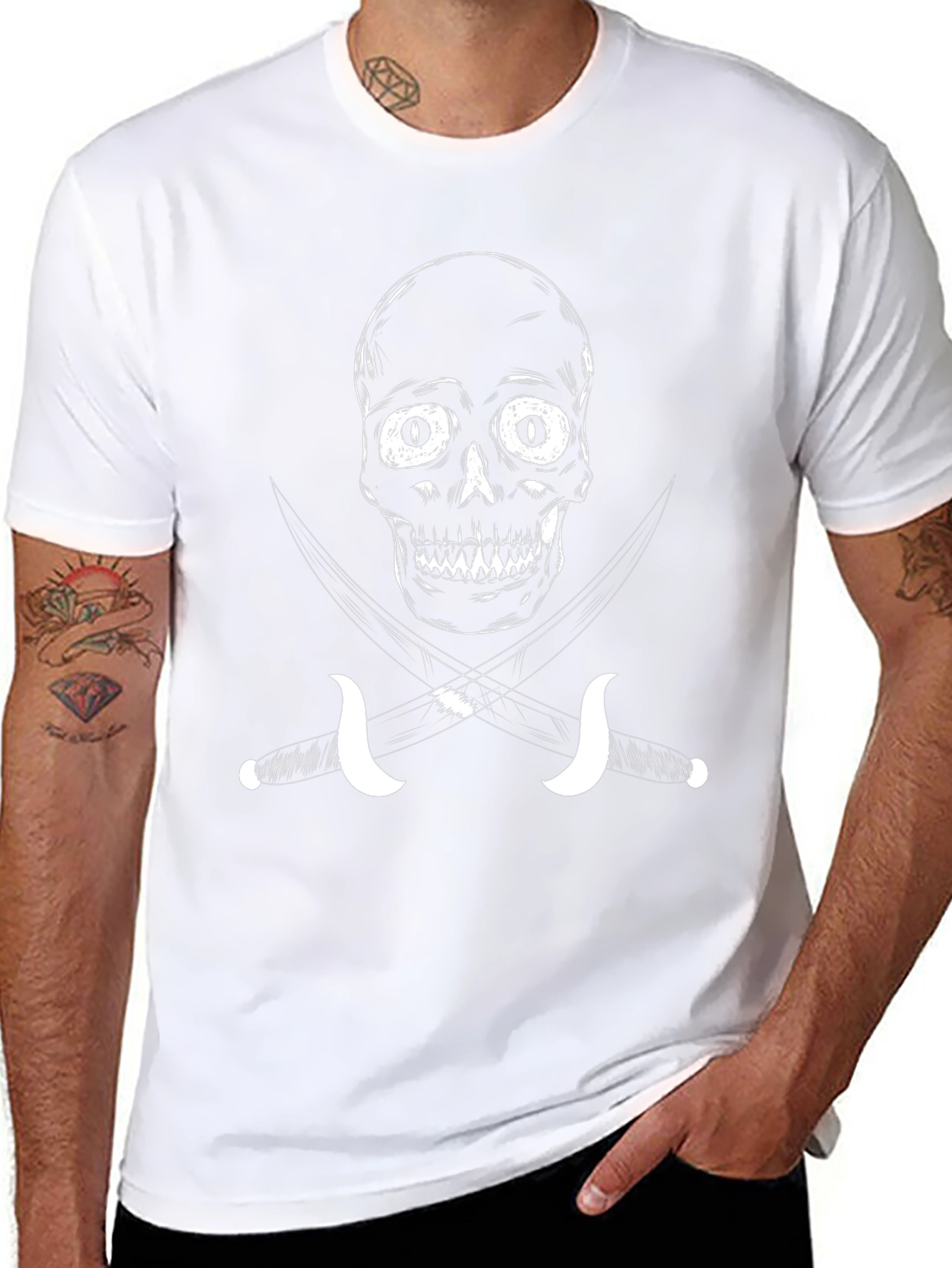 Skull & Crossed Swords Graphic Tee