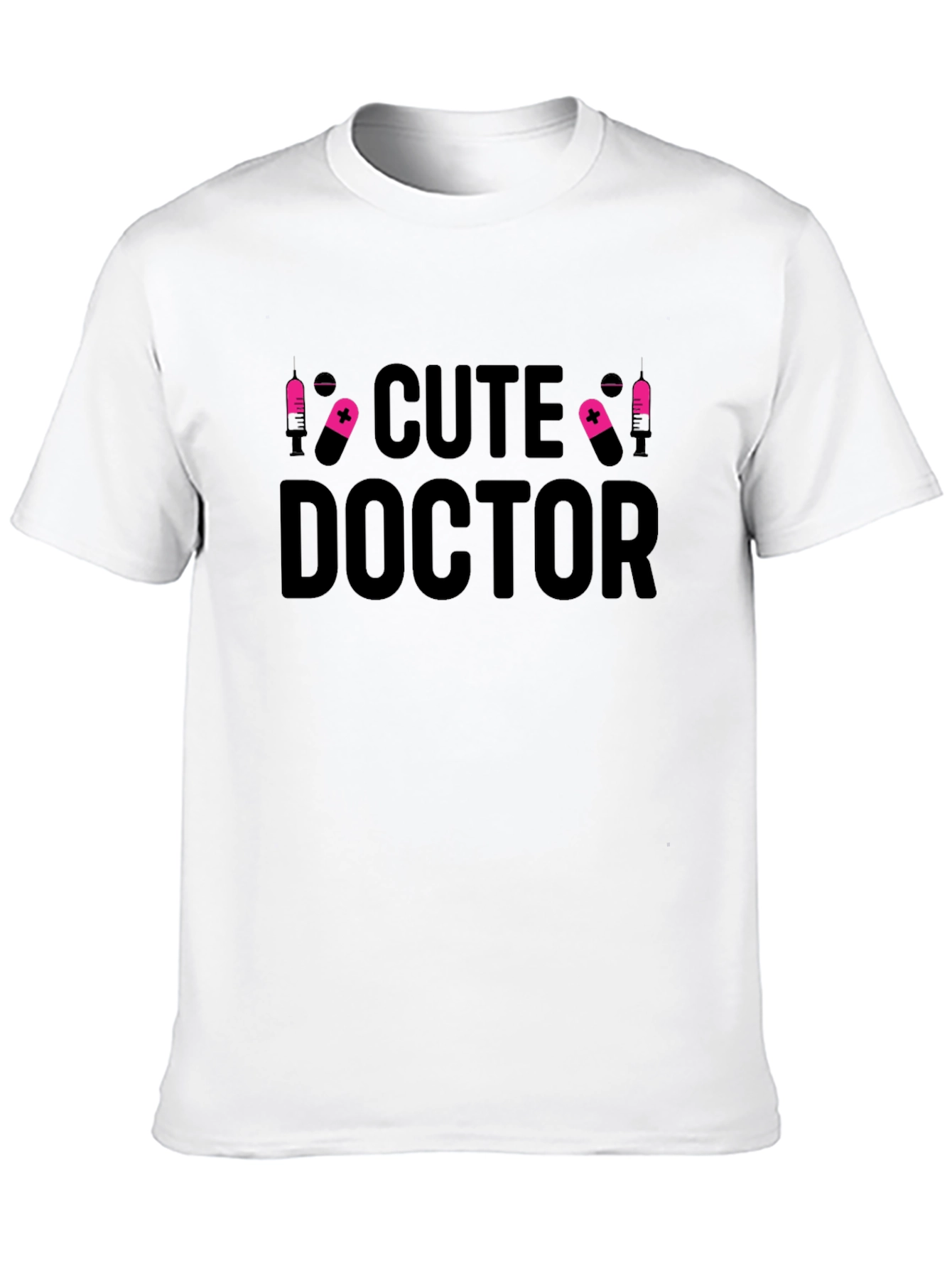 Cute Doctor Graphic Tee - Black