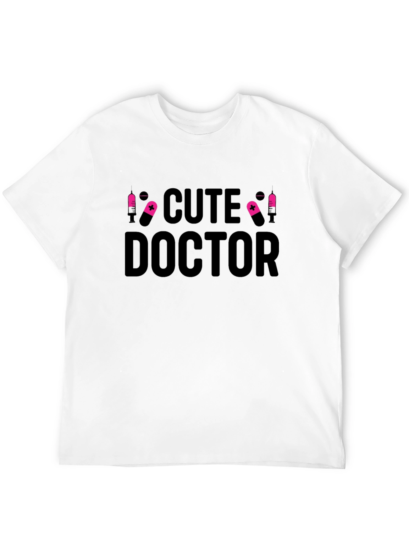 Cute Doctor Graphic Tee - Black