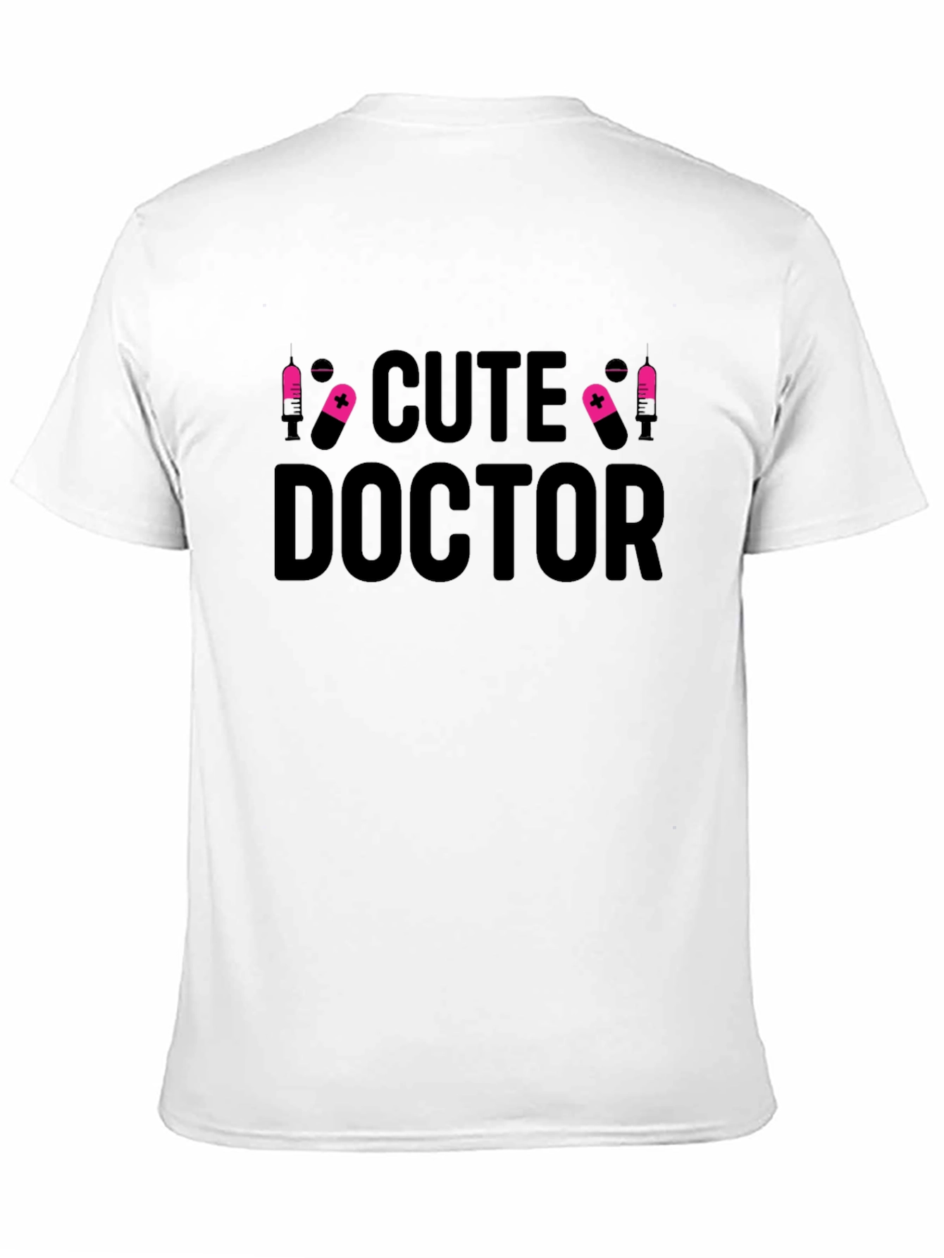 Cute Doctor Graphic Tee - Black