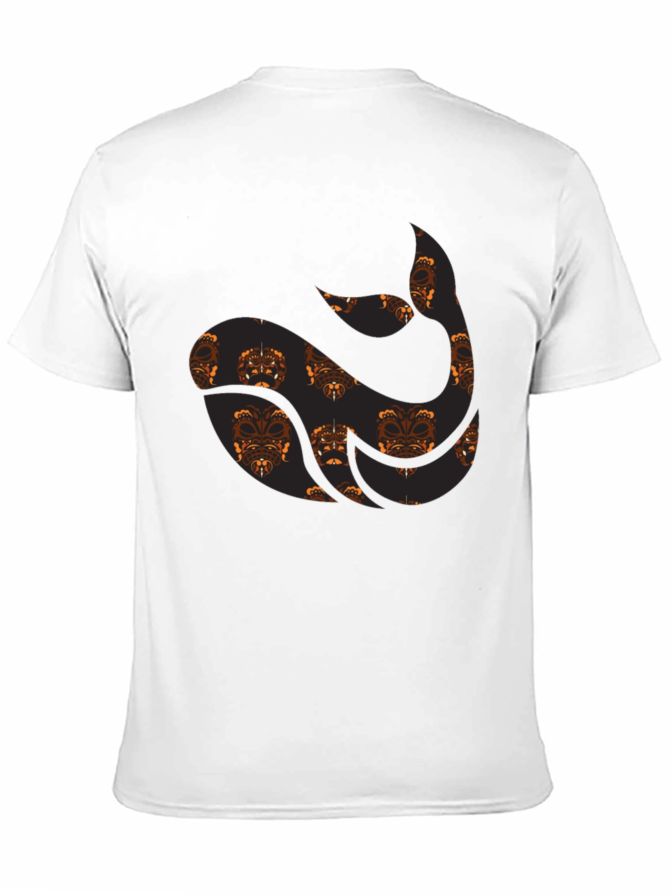 Tribal Whale Graphic Tee - Black