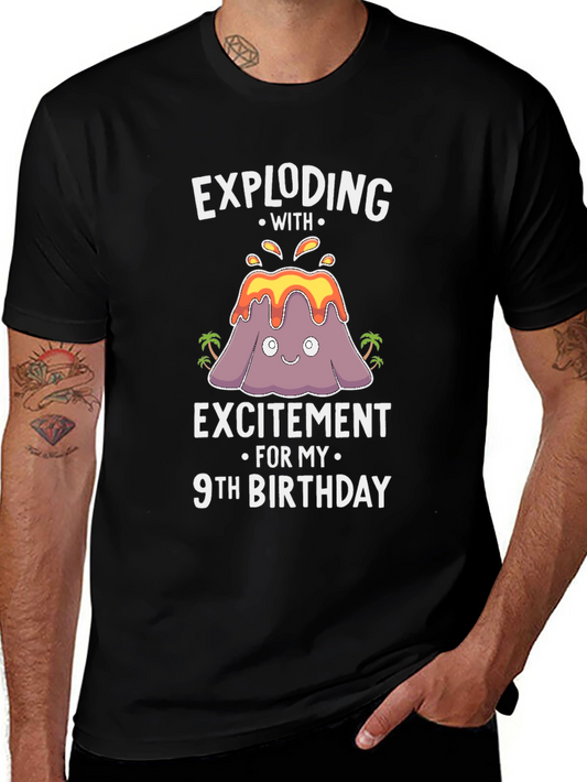 Exploding With Excitement 9th Birthday T-Shirt
