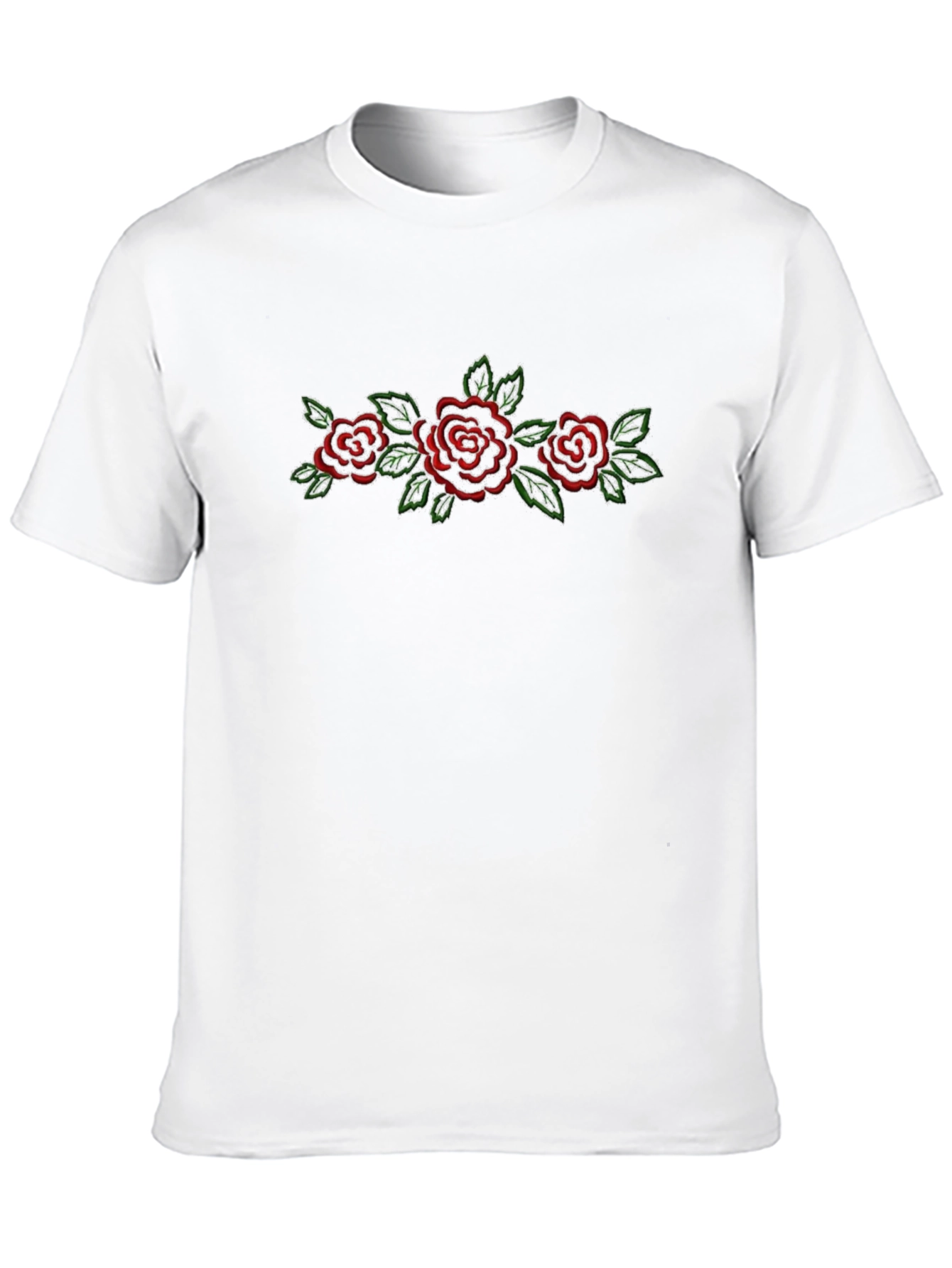 Red Rose Graphic Black T-Shirt