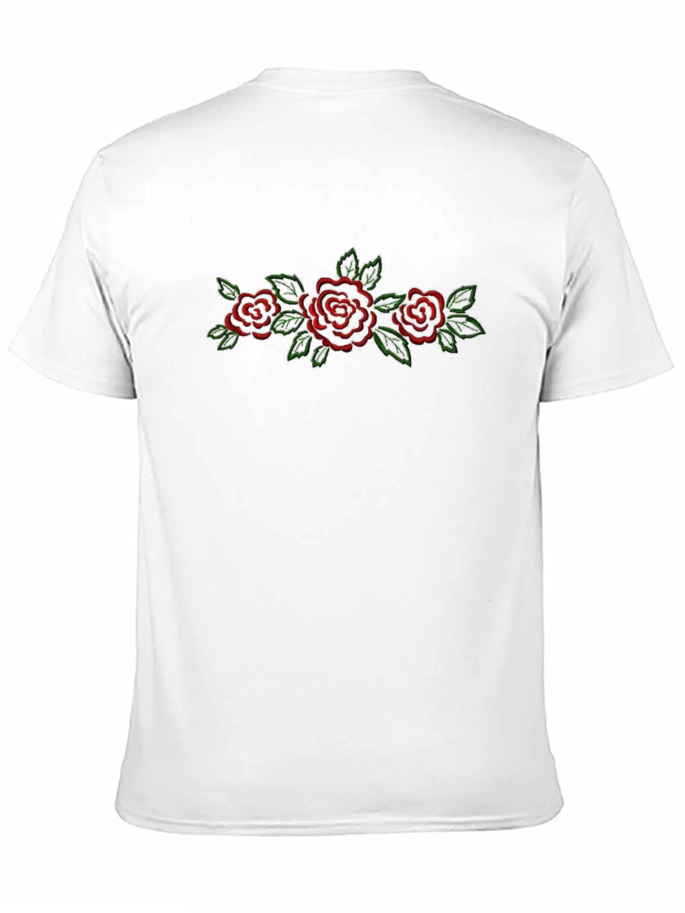 Red Rose Graphic Black T-Shirt