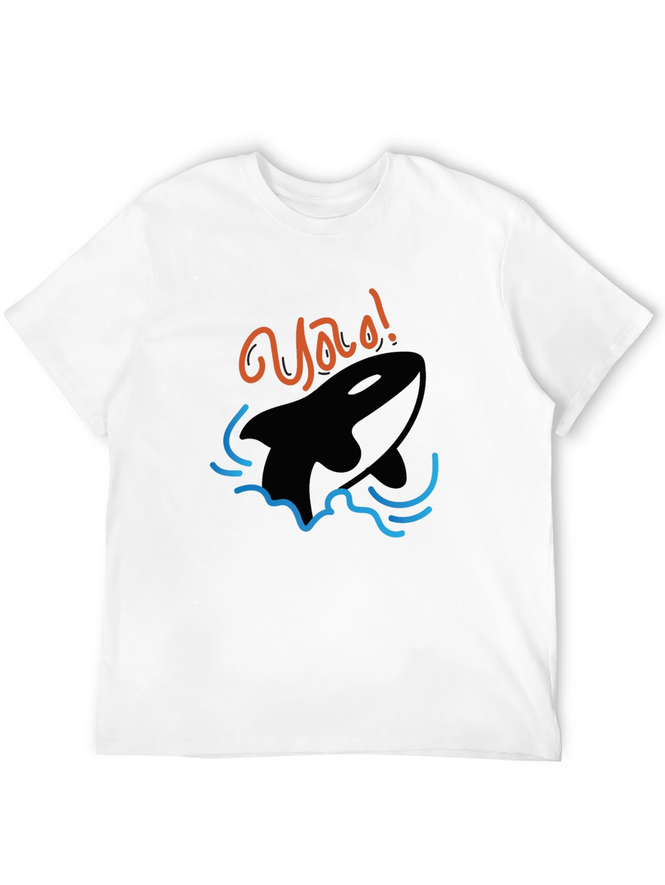 Orca Whale Graphic Black T-Shirt - Yao! Design