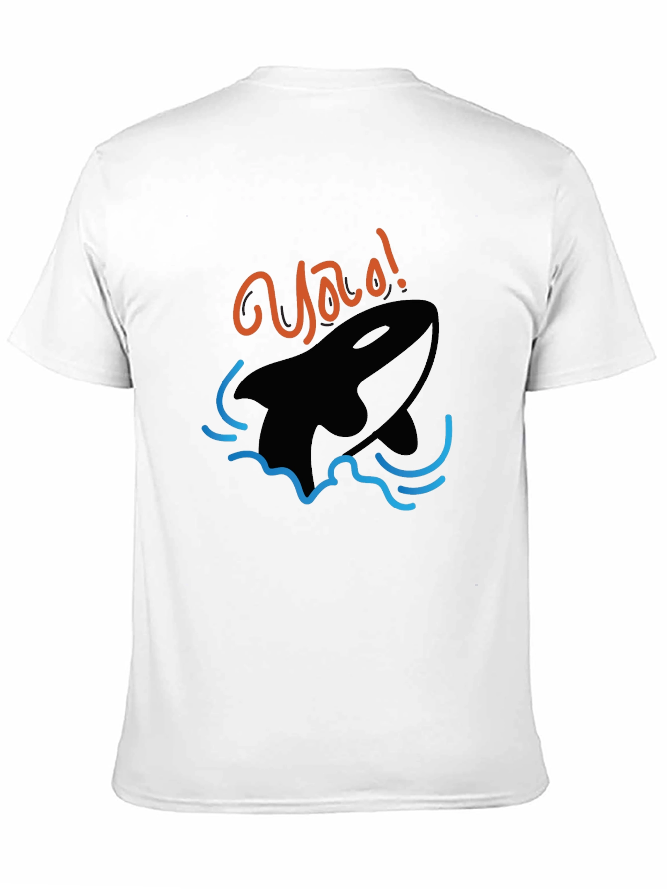 Orca Whale Graphic Black T-Shirt - Yao! Design