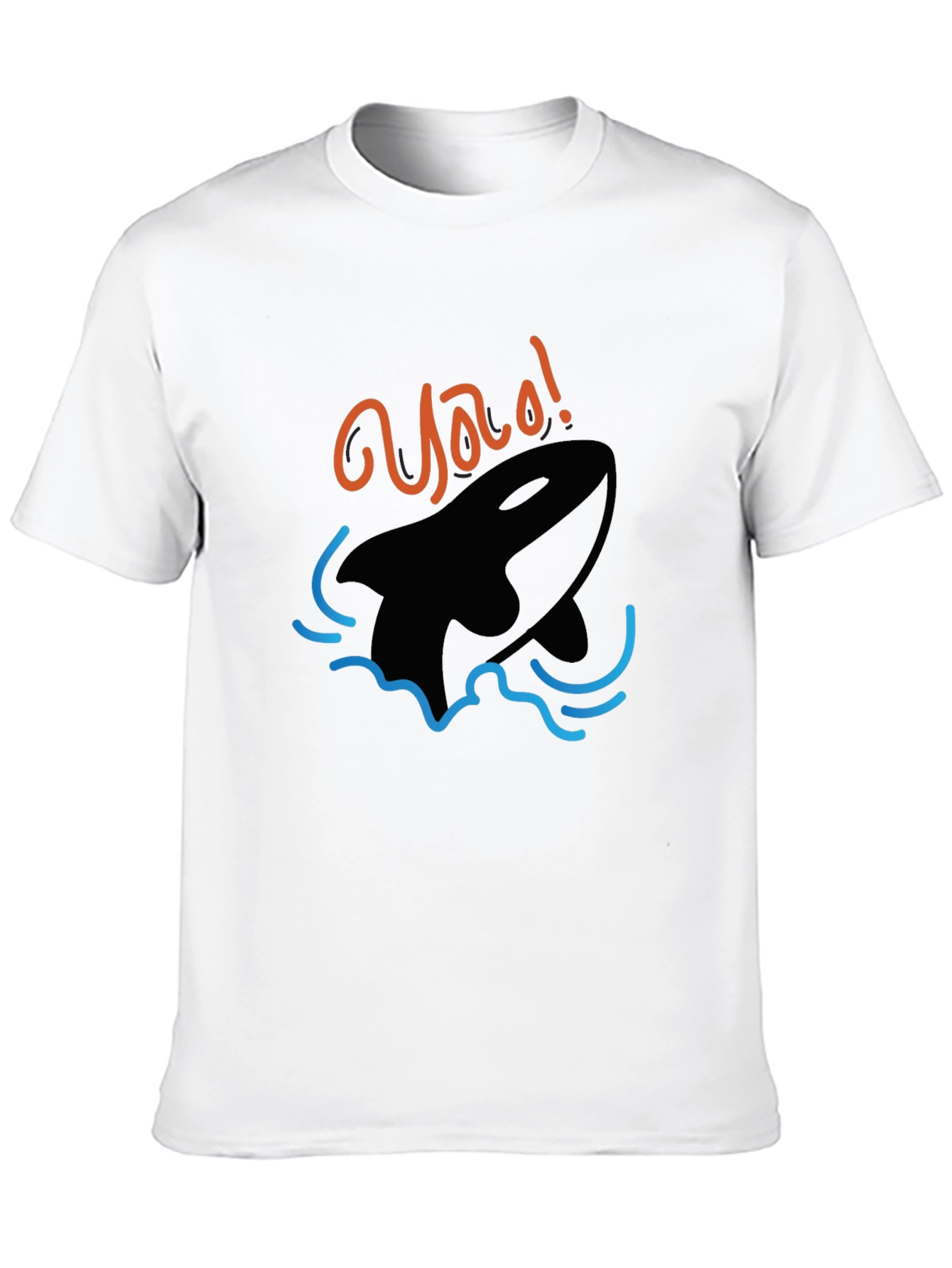 Orca Whale Graphic Black T-Shirt - Yao! Design