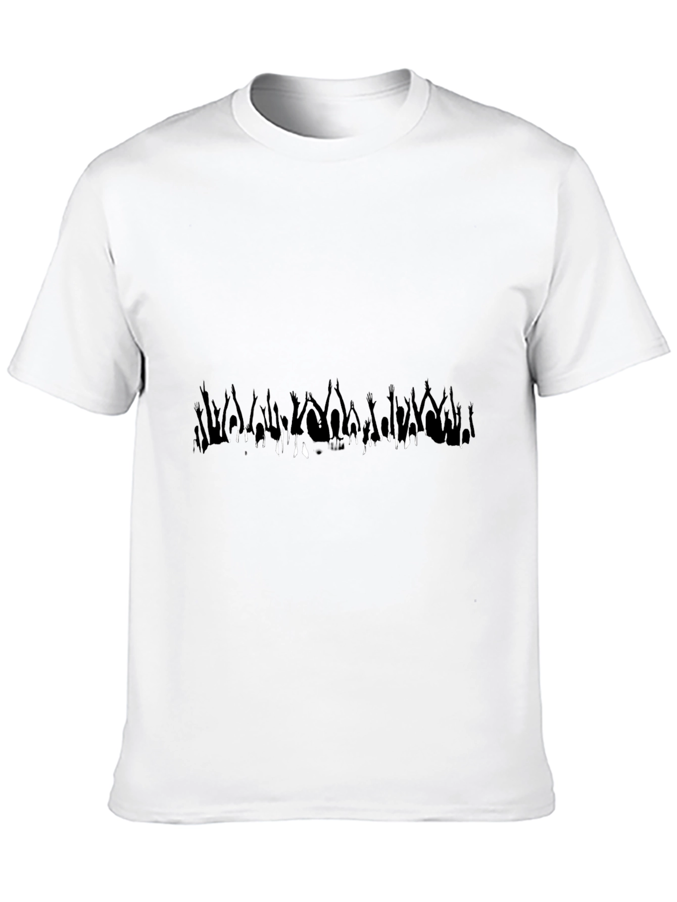 Black T-Shirt with Unique Abstract Design