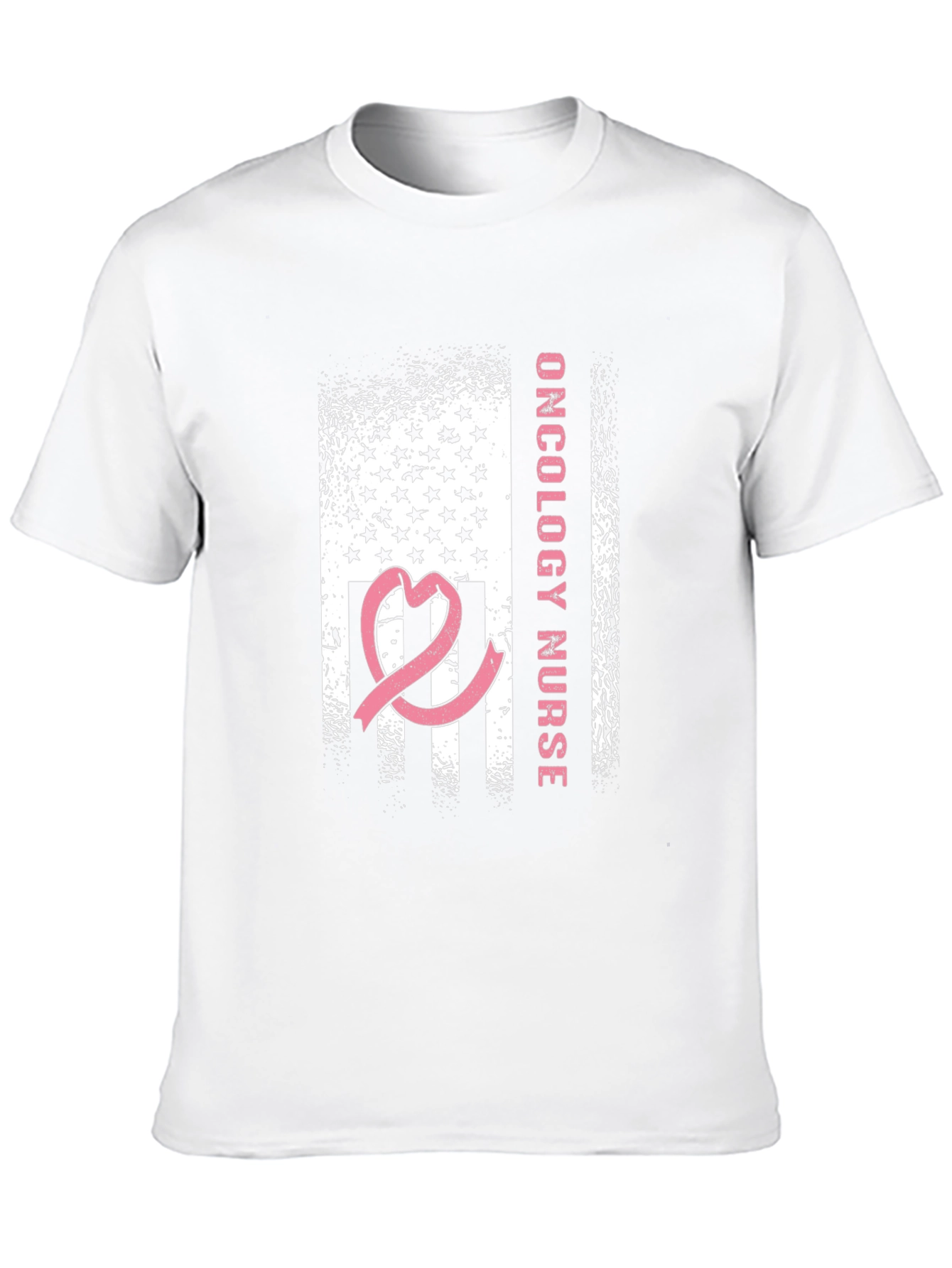 Oncology Nurse American Flag Ribbon T-Shirt