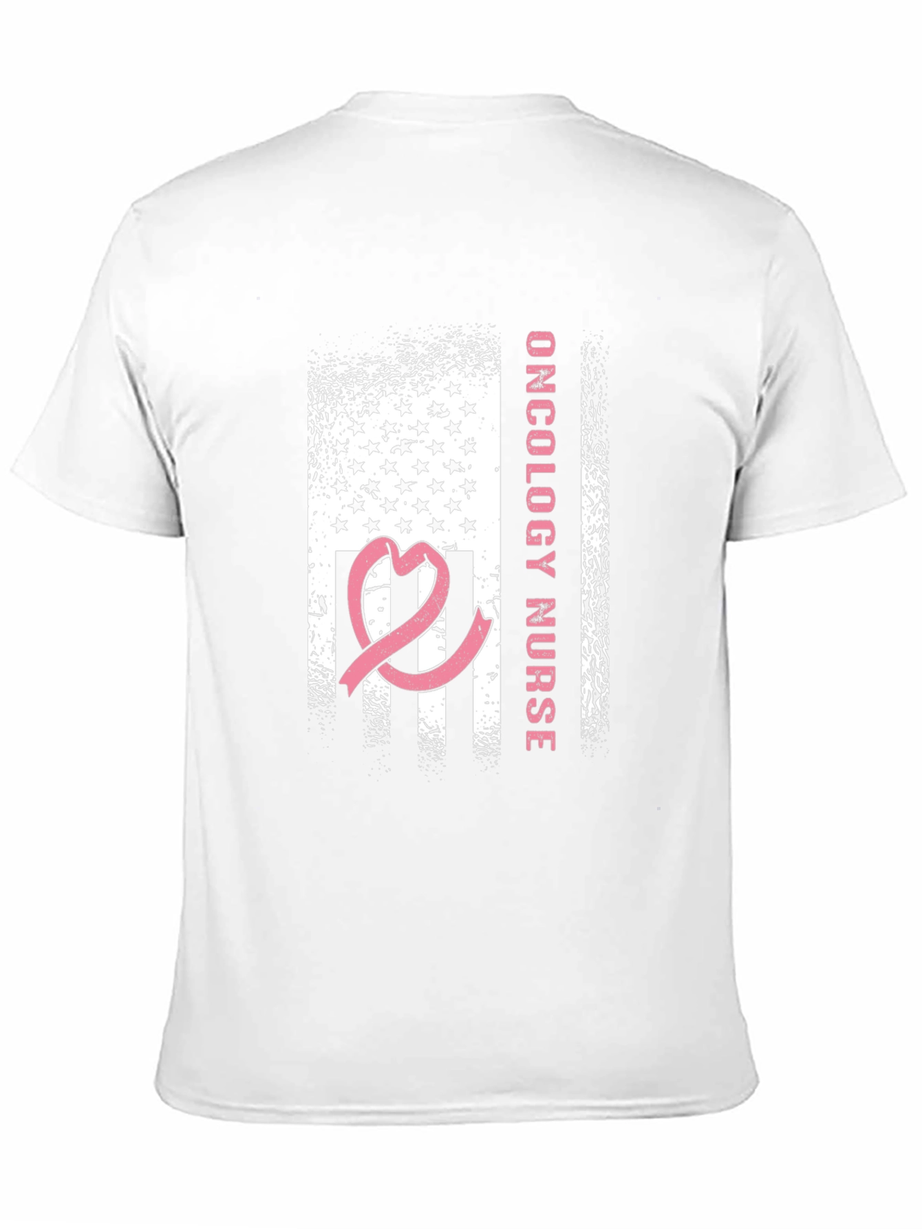 Oncology Nurse American Flag Ribbon T-Shirt