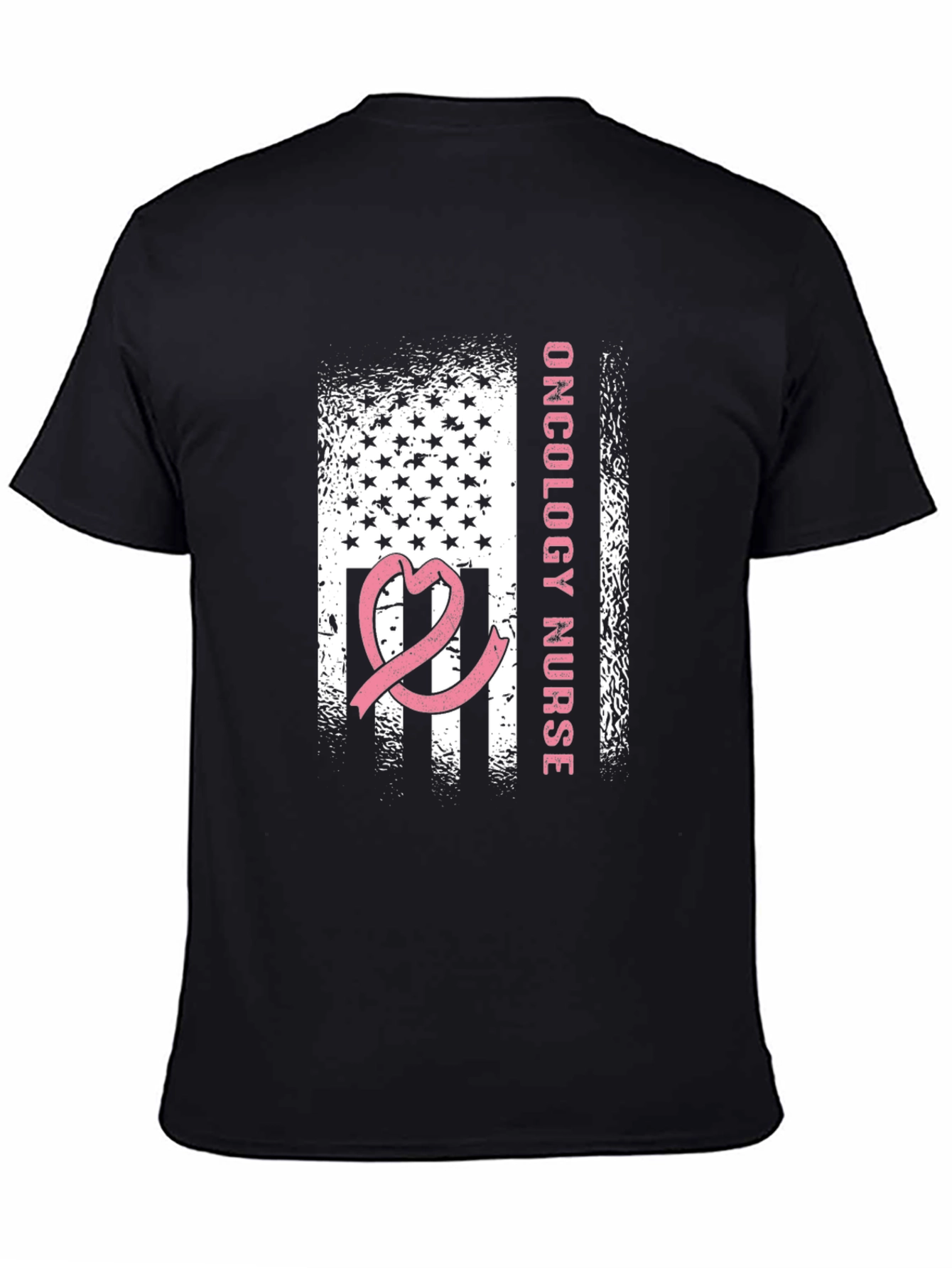 Oncology Nurse American Flag Ribbon T-Shirt