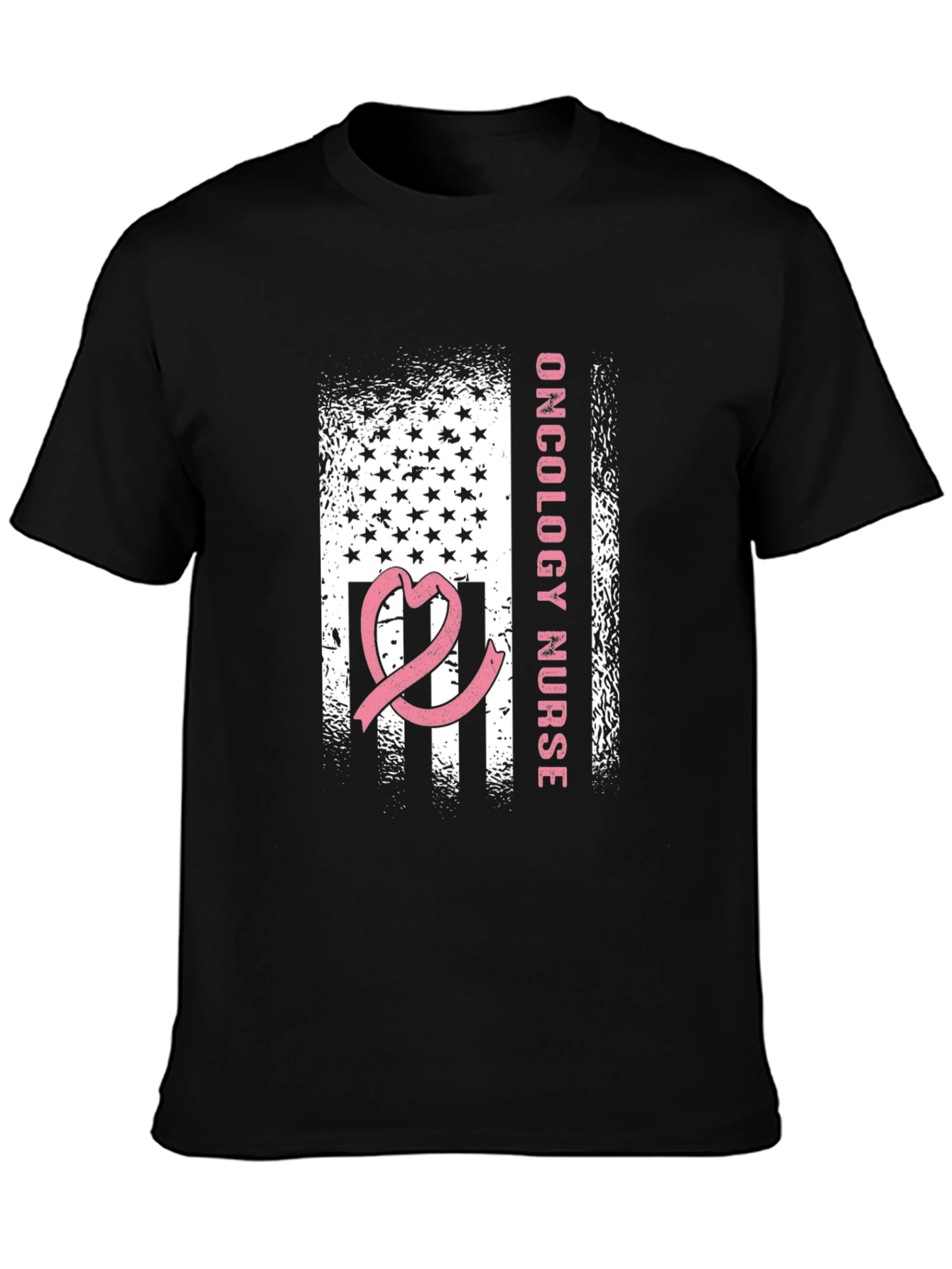 Oncology Nurse American Flag Ribbon T-Shirt